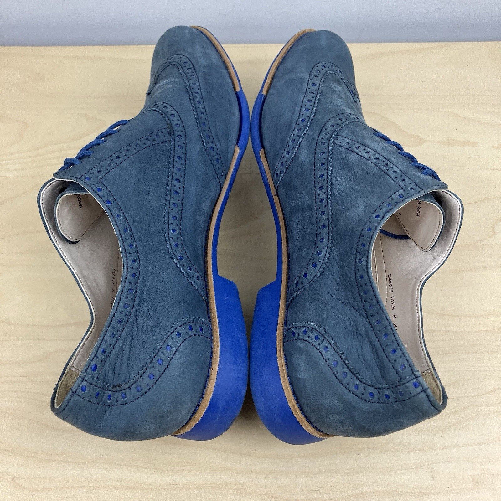 Cole Haan Women’s Size 10.5 B Alisa Blue Nubuck Wingtip Oxford Dress Shoes
