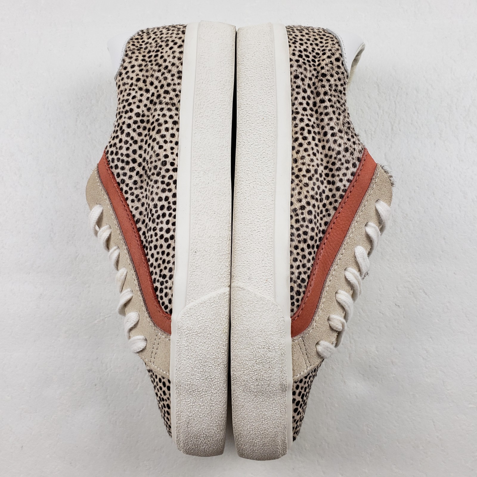 Madewell Sidewalk Low Top Sneaker Womens 6.5 Brown Spotted Calf Hair Casual Shoe