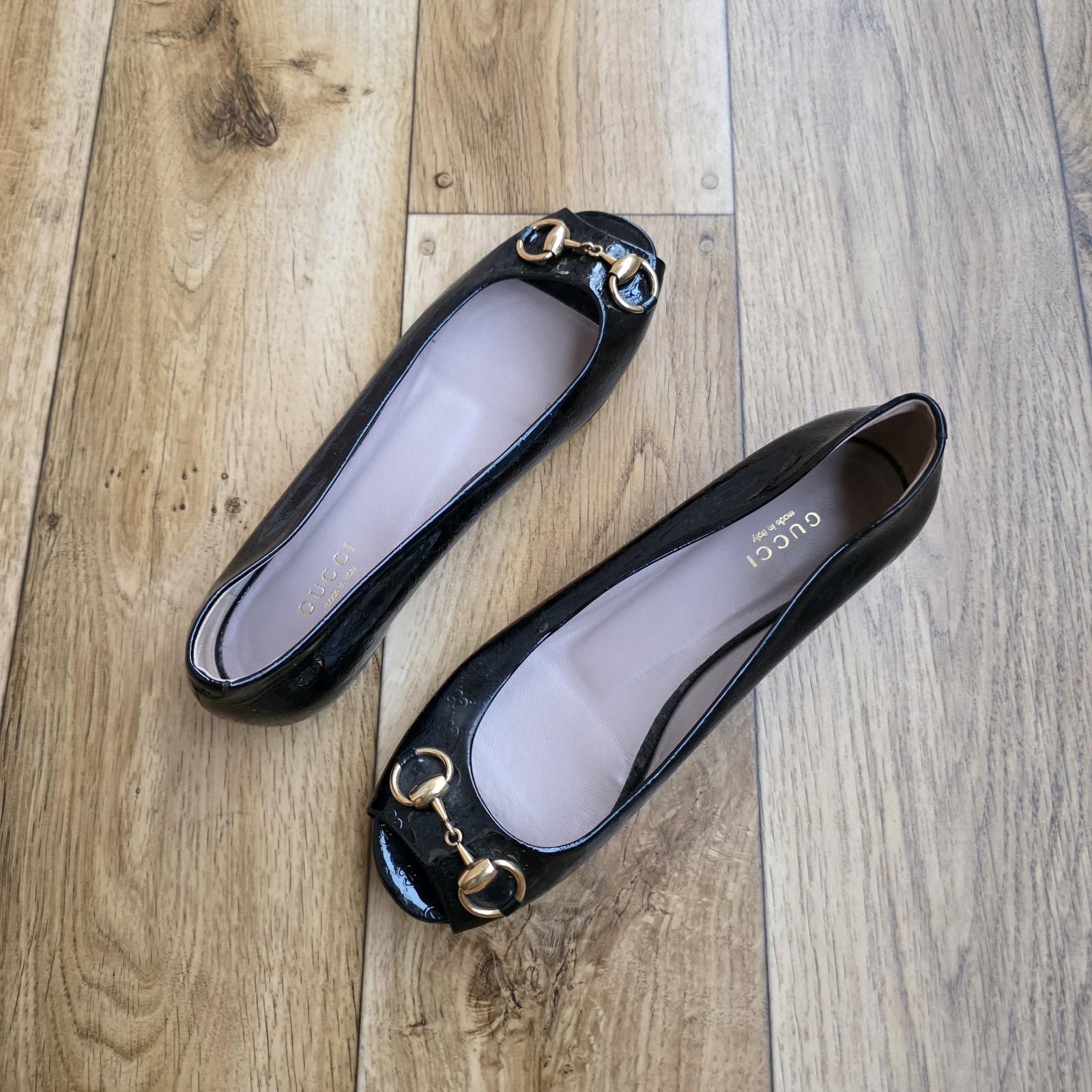 GUCCI HORSEBIT MICROGUCCISIMA BALLET FLATS SIZE 37 EU, 6.5 US, 4 UK