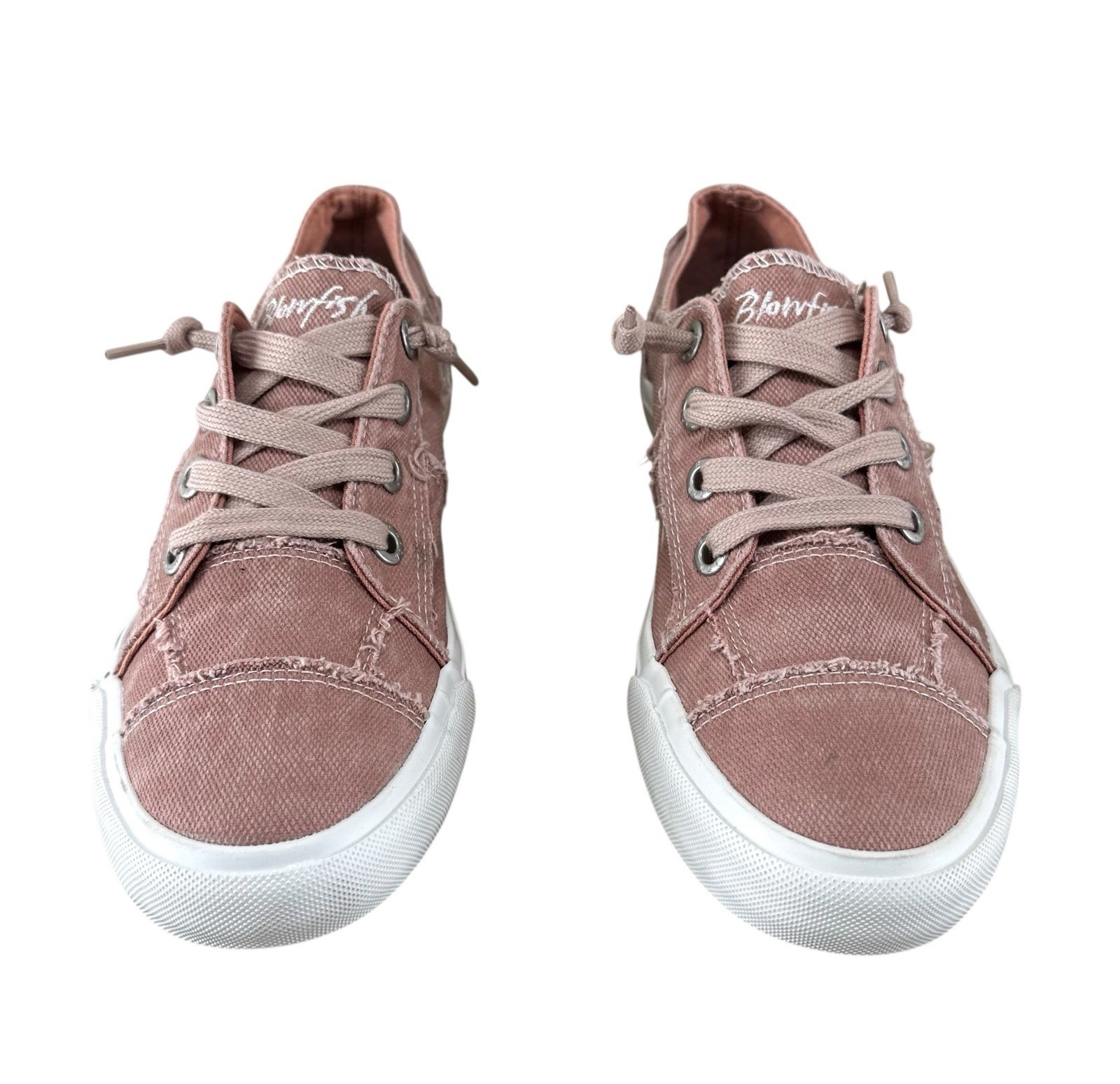 Blowfish Malibu Martina Slip On Women’s Pink Textile Lace Up Sneaker Sz 8.5