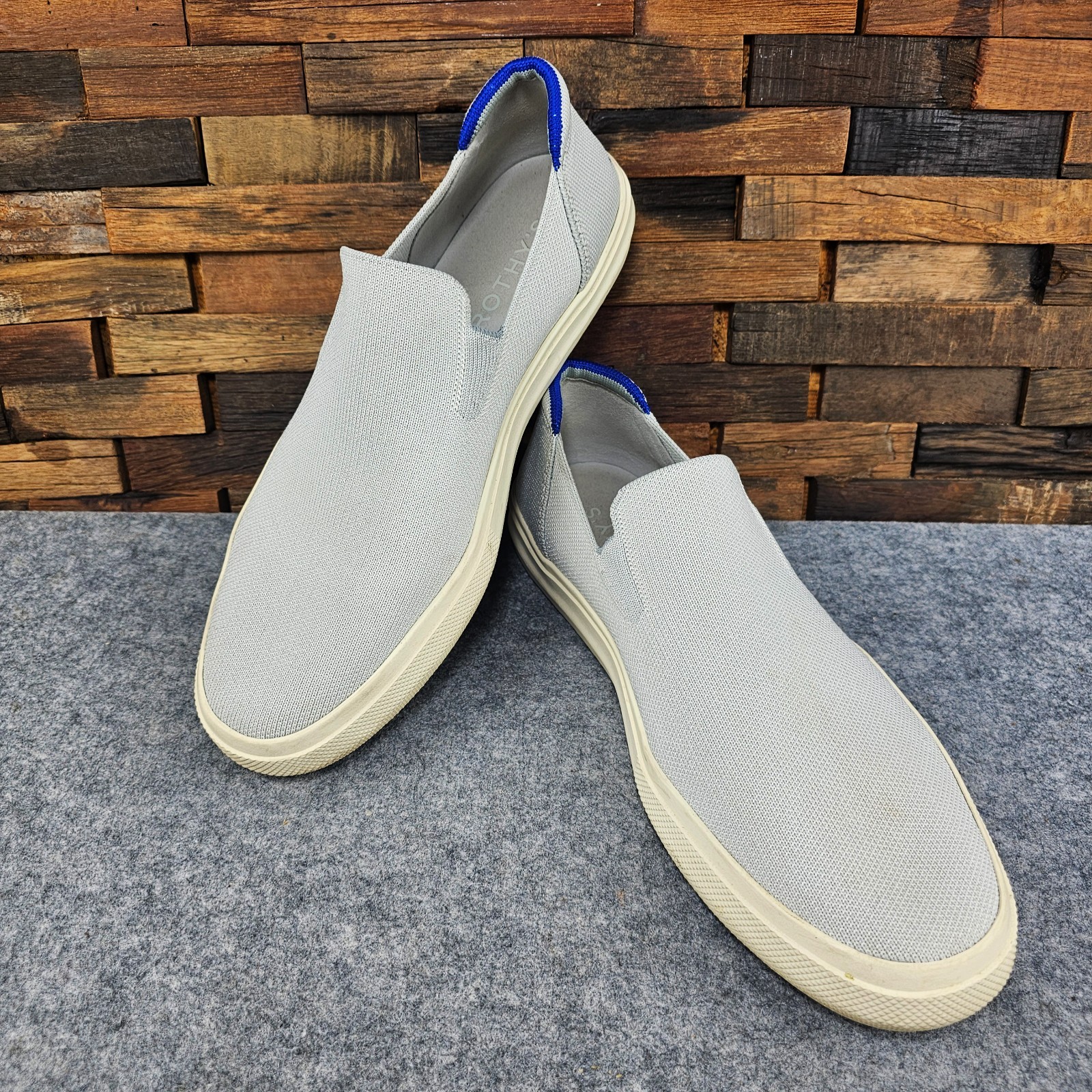 Rothy’s The City Slip-On Sneakers Women’s 12 Men’s 10.5 Ash Gray Knit Shoes