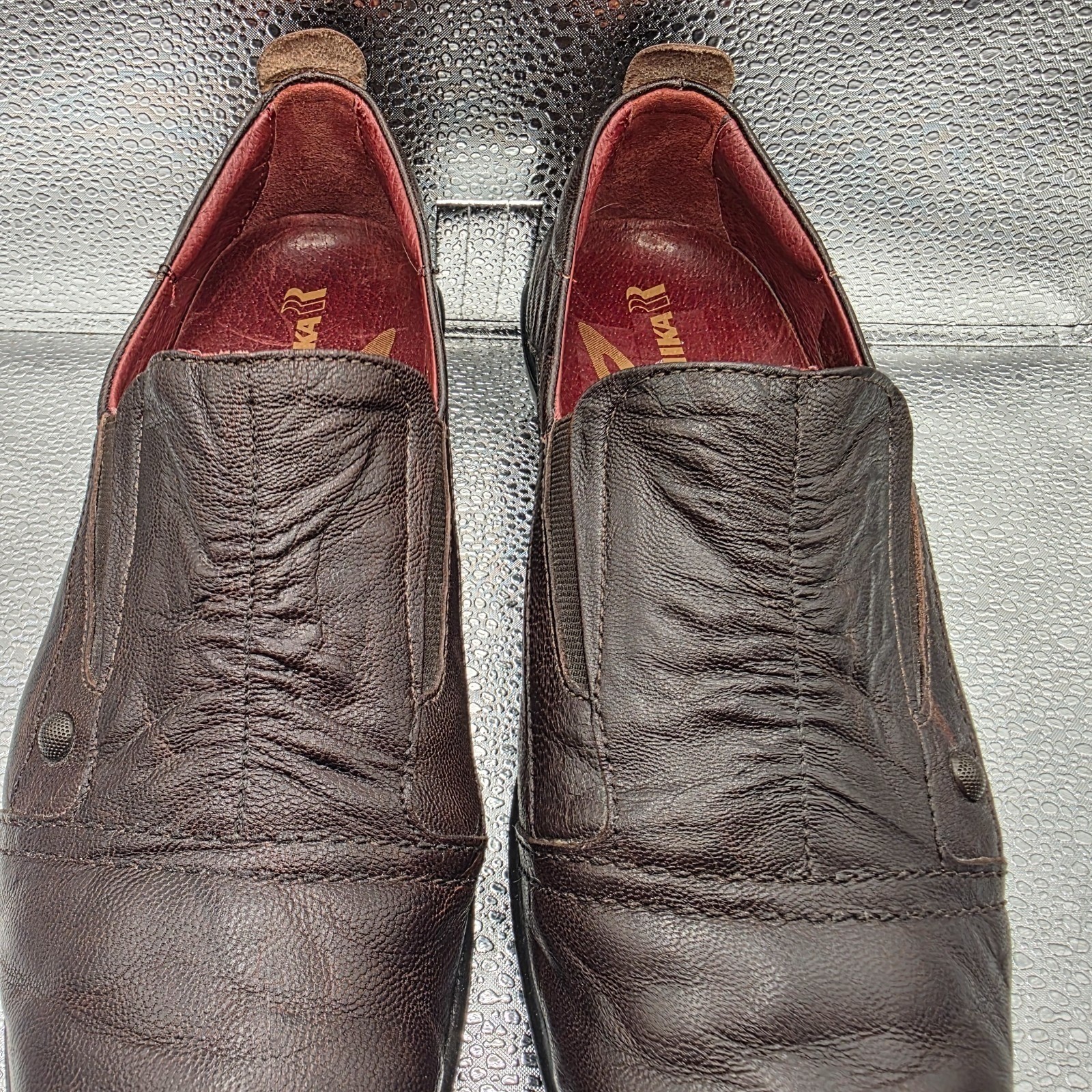 Romika Slip On Loafers 39 US 8.5 Women Cassie Leather Comfort Shoes Brown