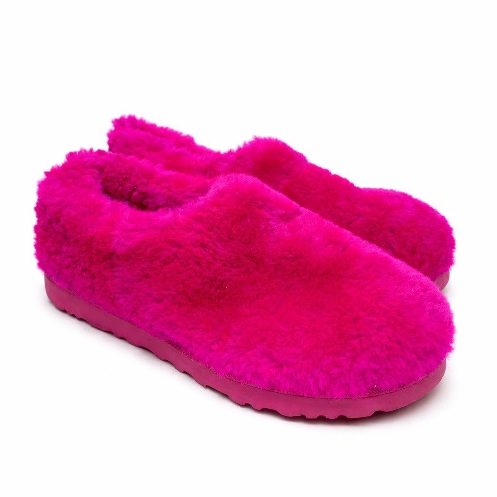 Womens UGG Classic Cozy Bootie Slipper – Rock Rose Faux Fur Size 10 1131950
