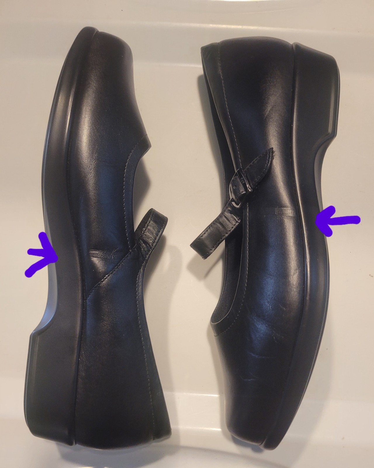 SAS Maria Leather Mary Jane Flats Black Tripad Comfort Shoe Women’s 12M