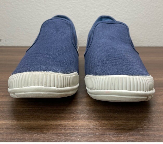 Cougar Shoes Slip On Canvas 10 Blue Snap Comfort Memory Cushion