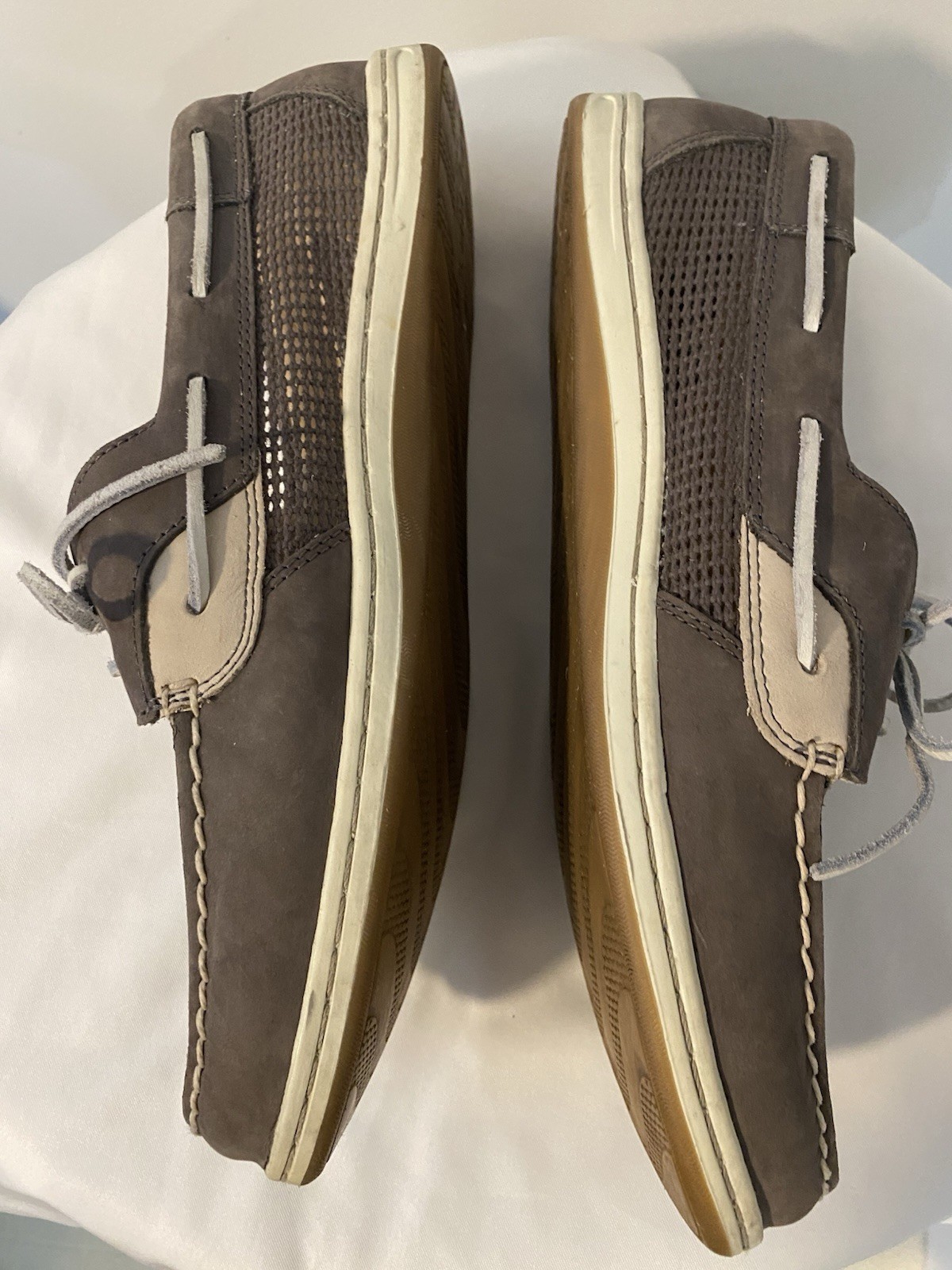 Sperry Womens Koifish Mesh in Gray Size 11 Boat Dock Lace Up Sts83159 Suede