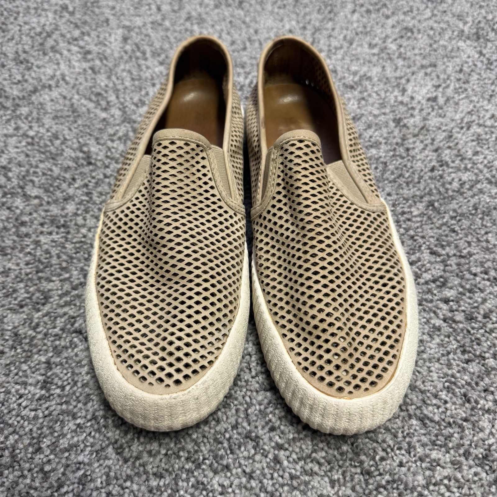 Frye Camille Slip On Sneakers Women’s 7 Brown Perforated Leather Laser Cut