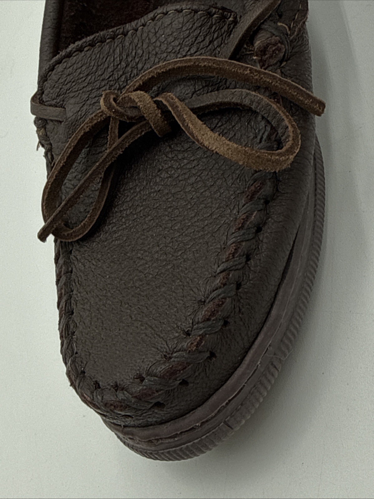Minnetonka Brown Espresso Hardsole Moccasins 492 Size 8.5 – EUC
