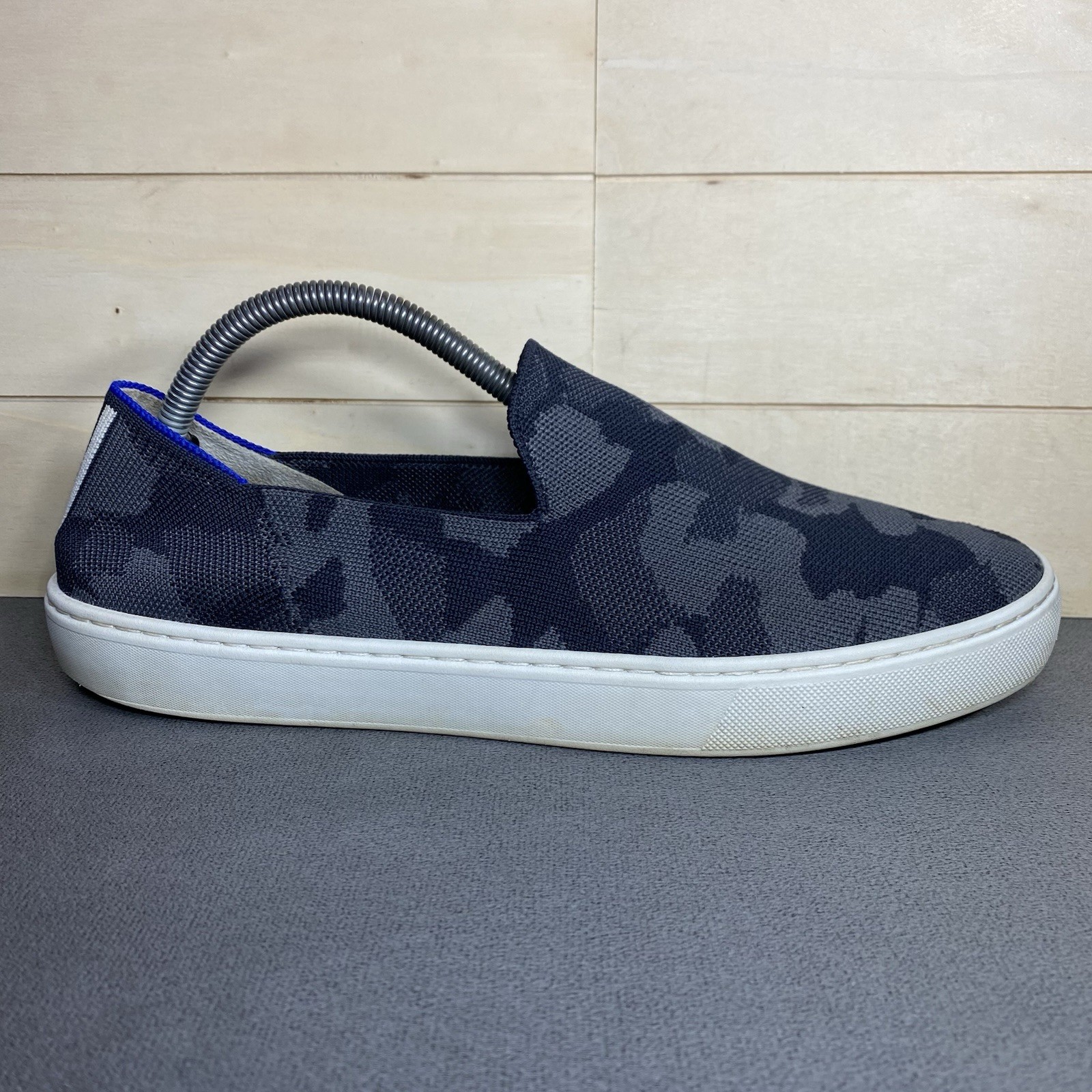 Rothy’s The Original Slip-Ons Grey Camo Women’s Size 10.5 Shoes Knit Sneakers