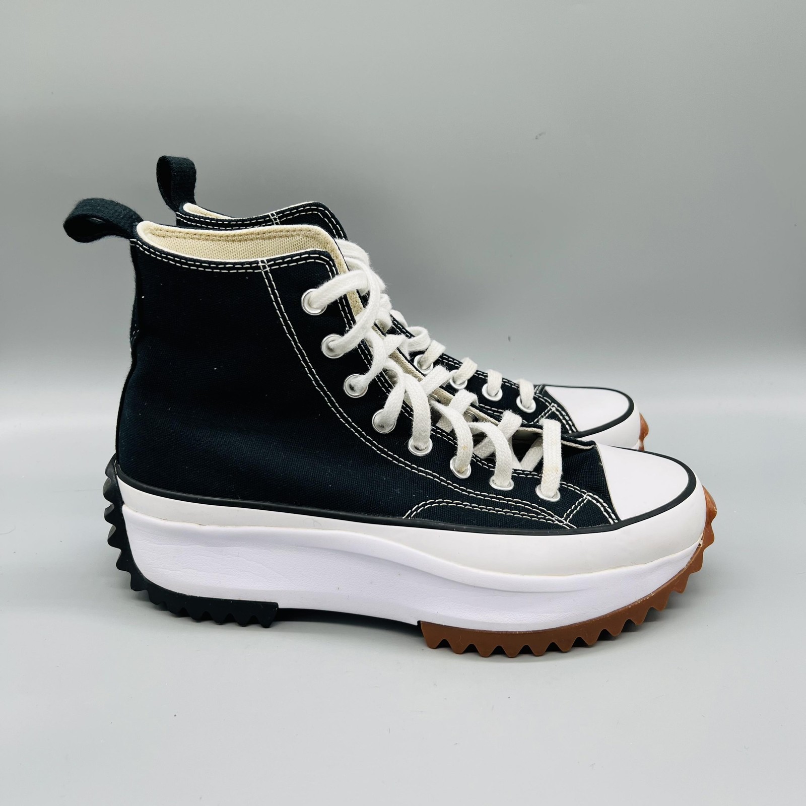 Converse Shoes Womens 8.5 Black Canvas Run Star Hike High Top Platform Sneakers