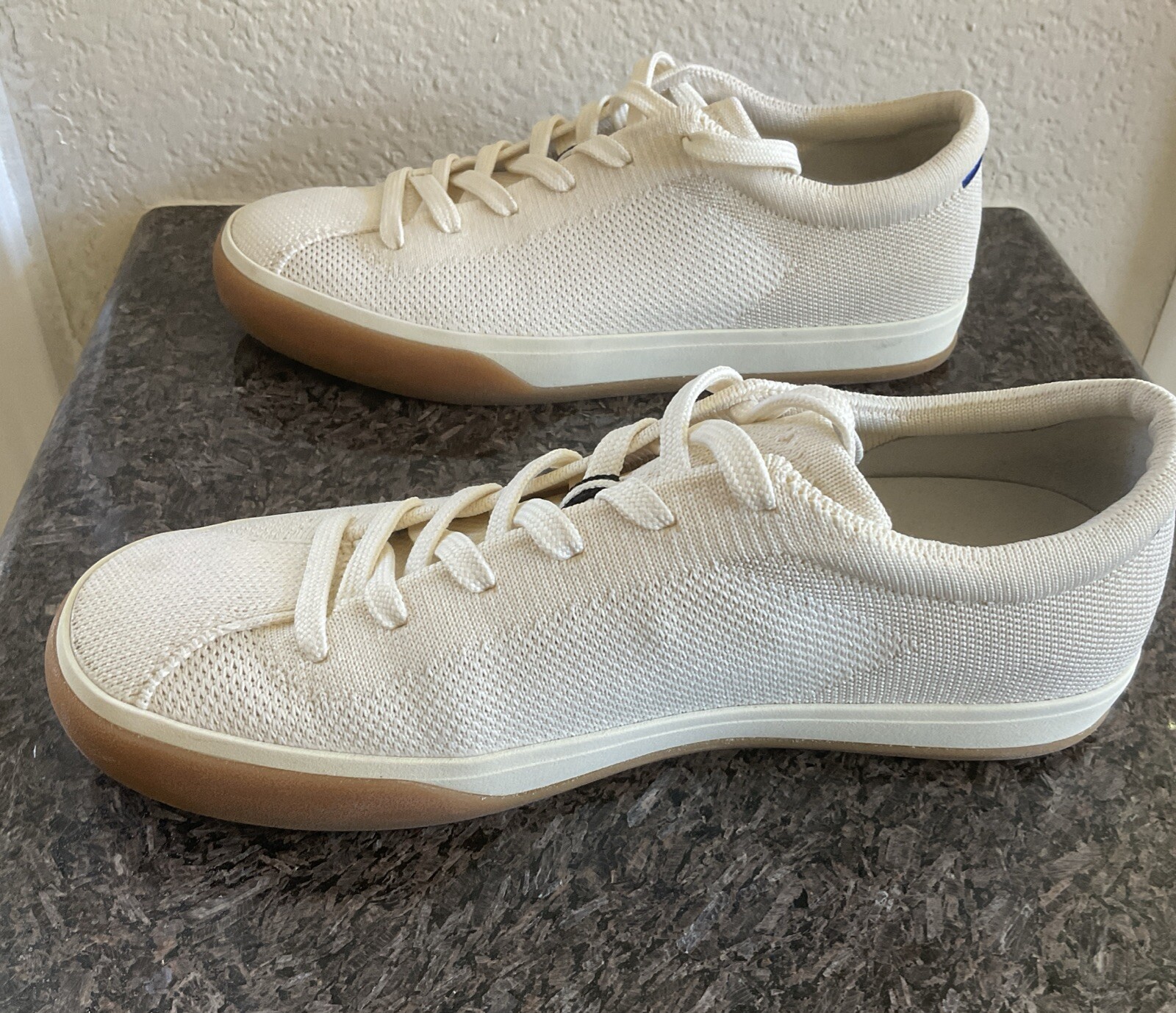Rothy’s “The Lace Up” Womens Knit Sneaker Size 8 Color: Blonde