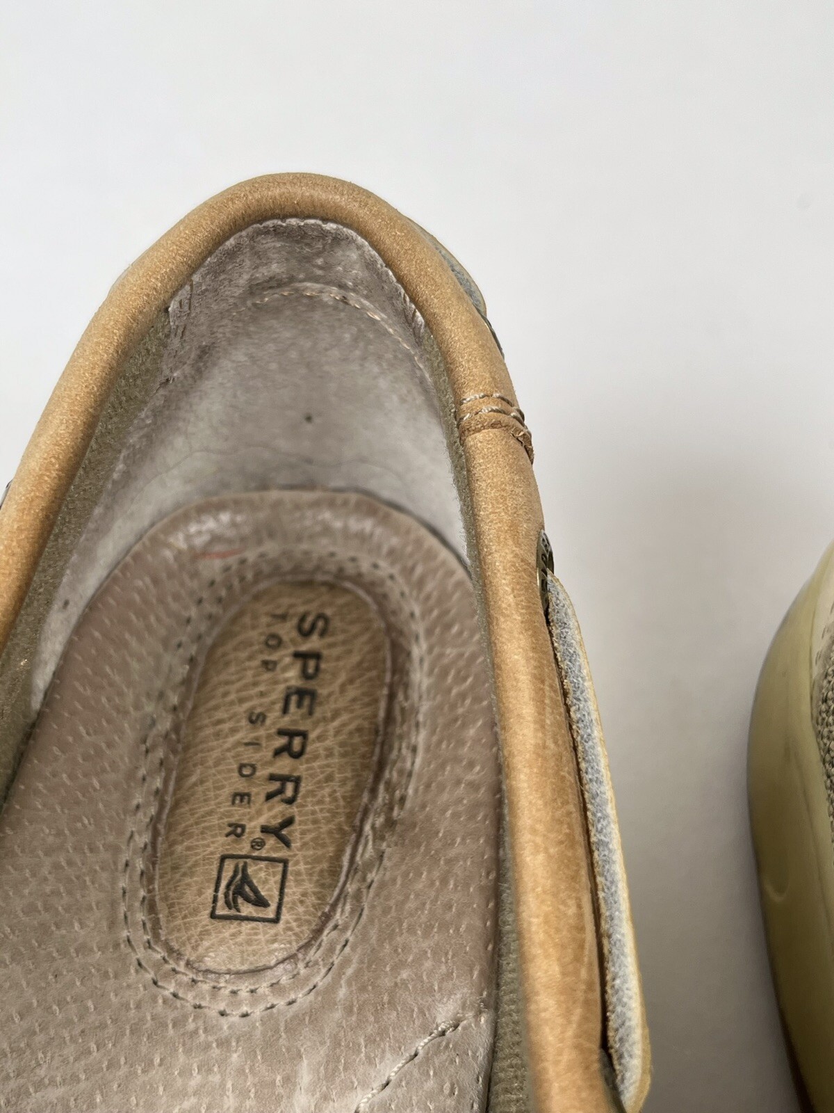 Sperry Top Sider Womens Boat Sole Shoes Linen Oat 9102047 Size 8 G-15 61428