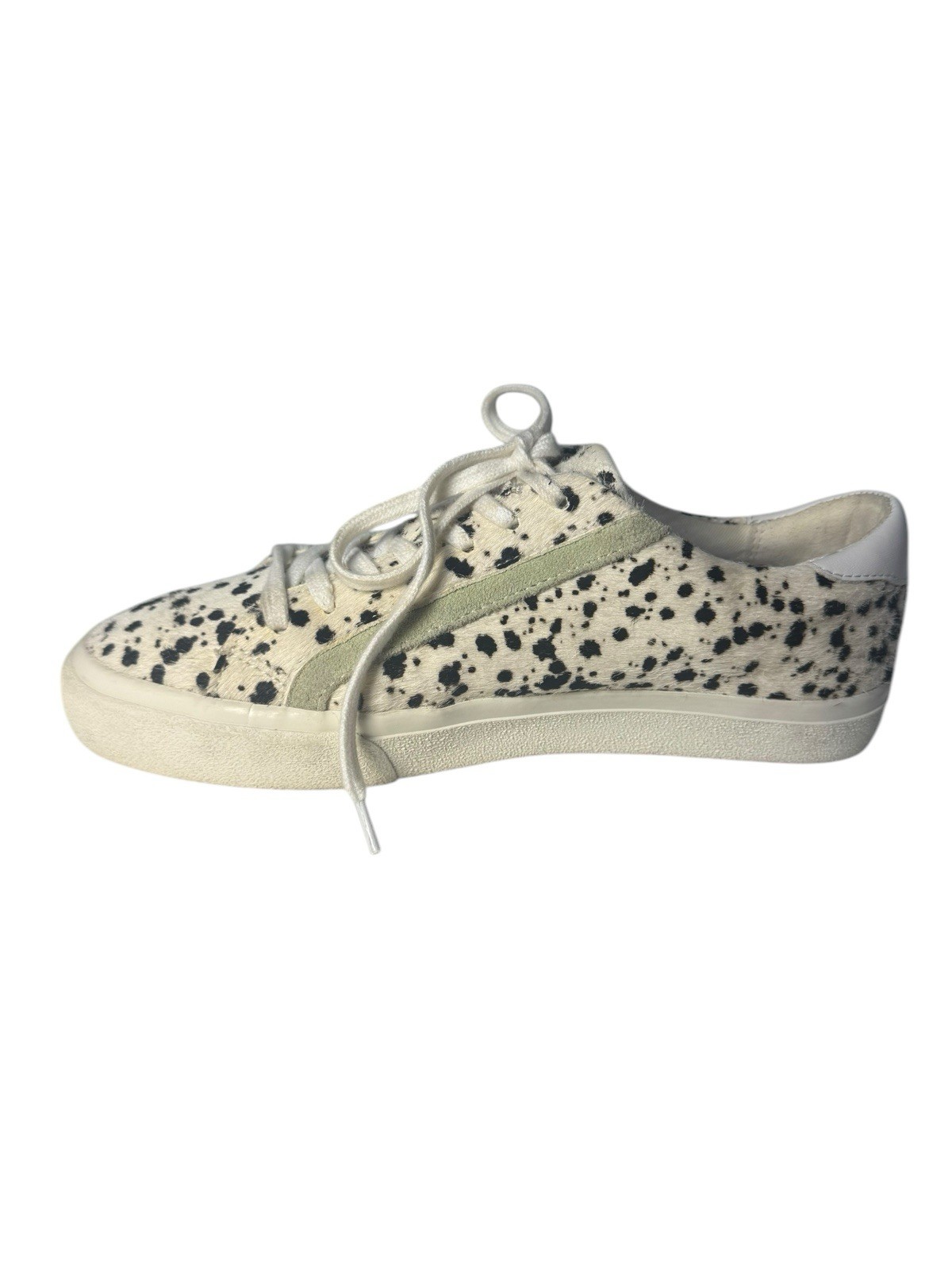 Madewell Sidewalk Sneakers 9 Woman’s Low Top Calf Hair Spotted Stripe Lace Up