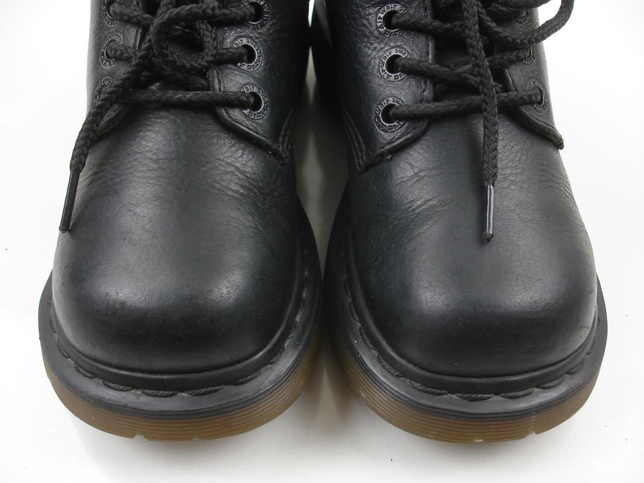 Women’s UK 5 US 7 M Dr. Martens 2B98 Black Leather Lace-Up Creepers Chunky Shoes
