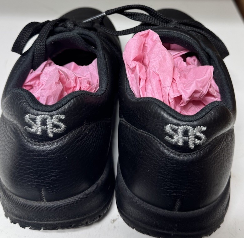 SAS Liberty Women’s 7.5 Wide W3 Black Leather Slip Resistant Work Shoes Comfort