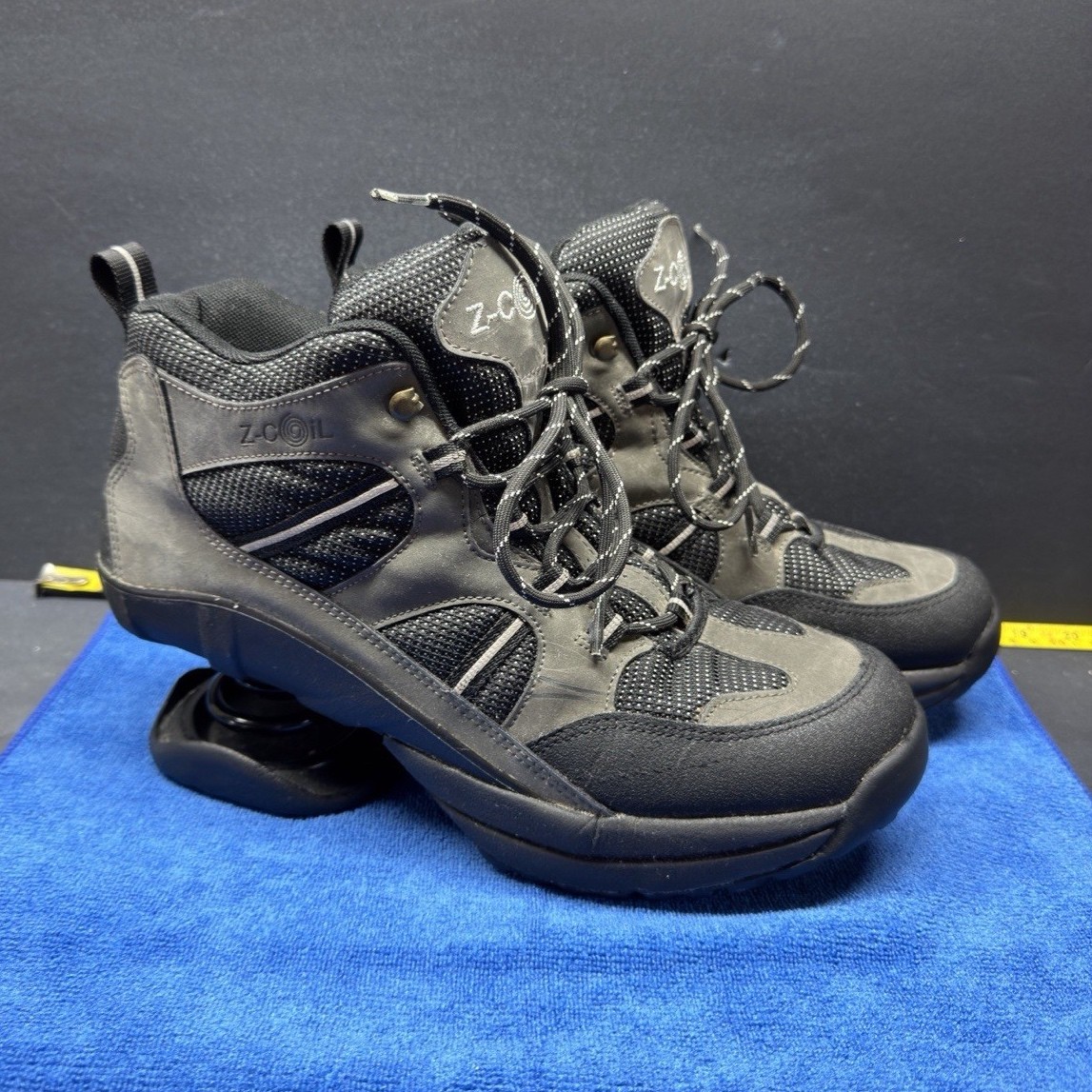 Z-Coil High Desert Hiker Boots Mens 10 Gray Black Orthopedic Spring Heel