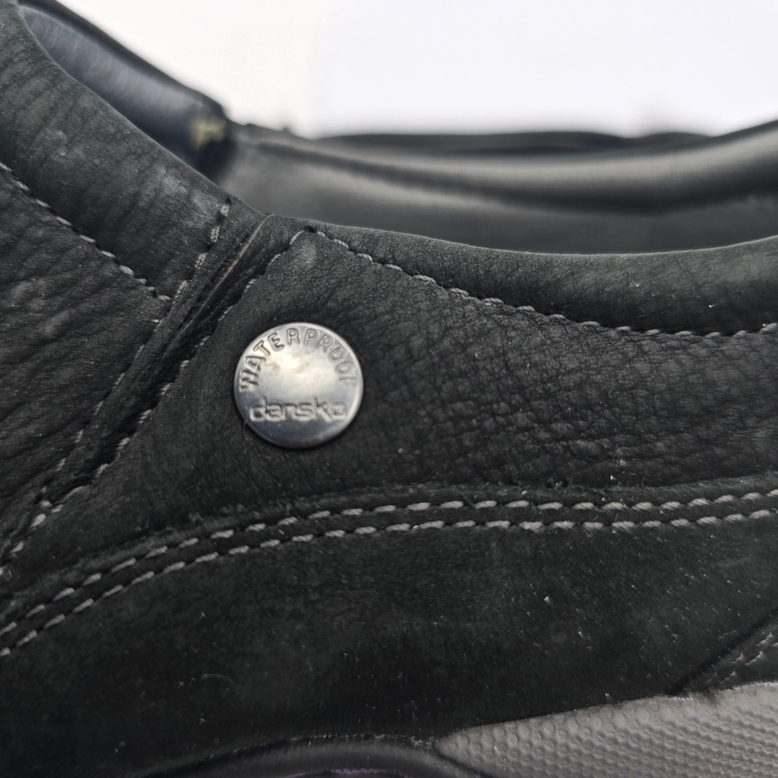 Dansko Patti Milled Nubuck Slip-On Clog Shoes Waterproof Comfort Black 37 US 7