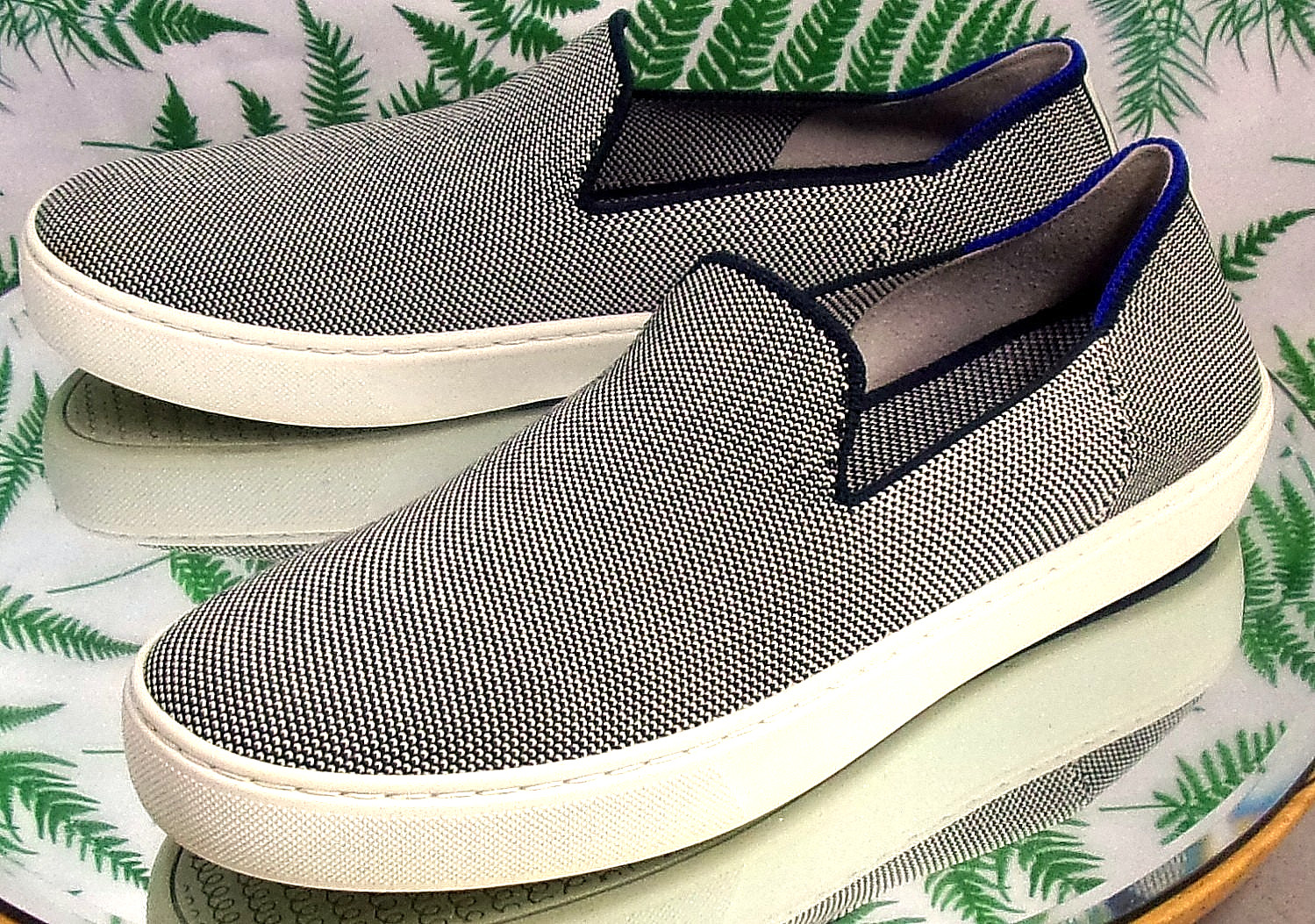 ROTHY’S THE ORIGINAL SLIP ON ANCHOR FABRIC SNEAKERS COMFORT SHOES US WOMENS SZ 9