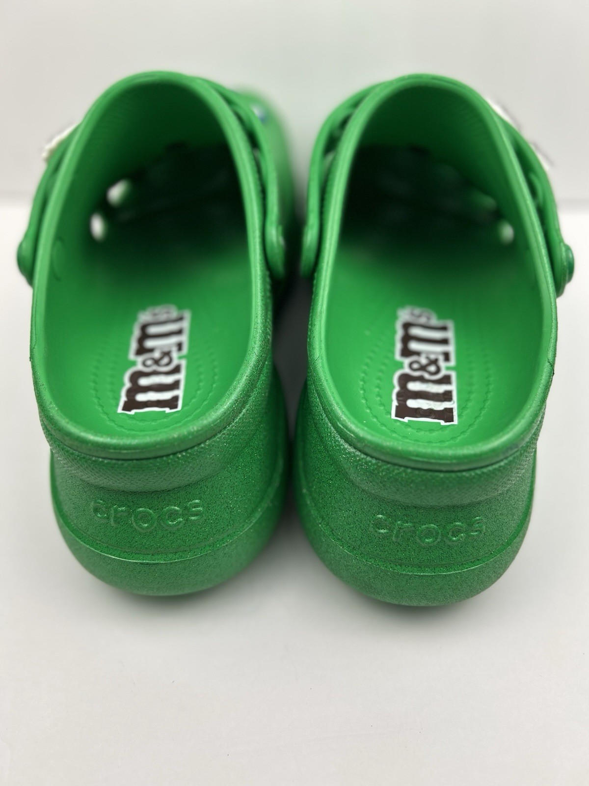 M&M’s x Crocs Classic Bae Platform Clog Green Multi Glitter Womens Size W9