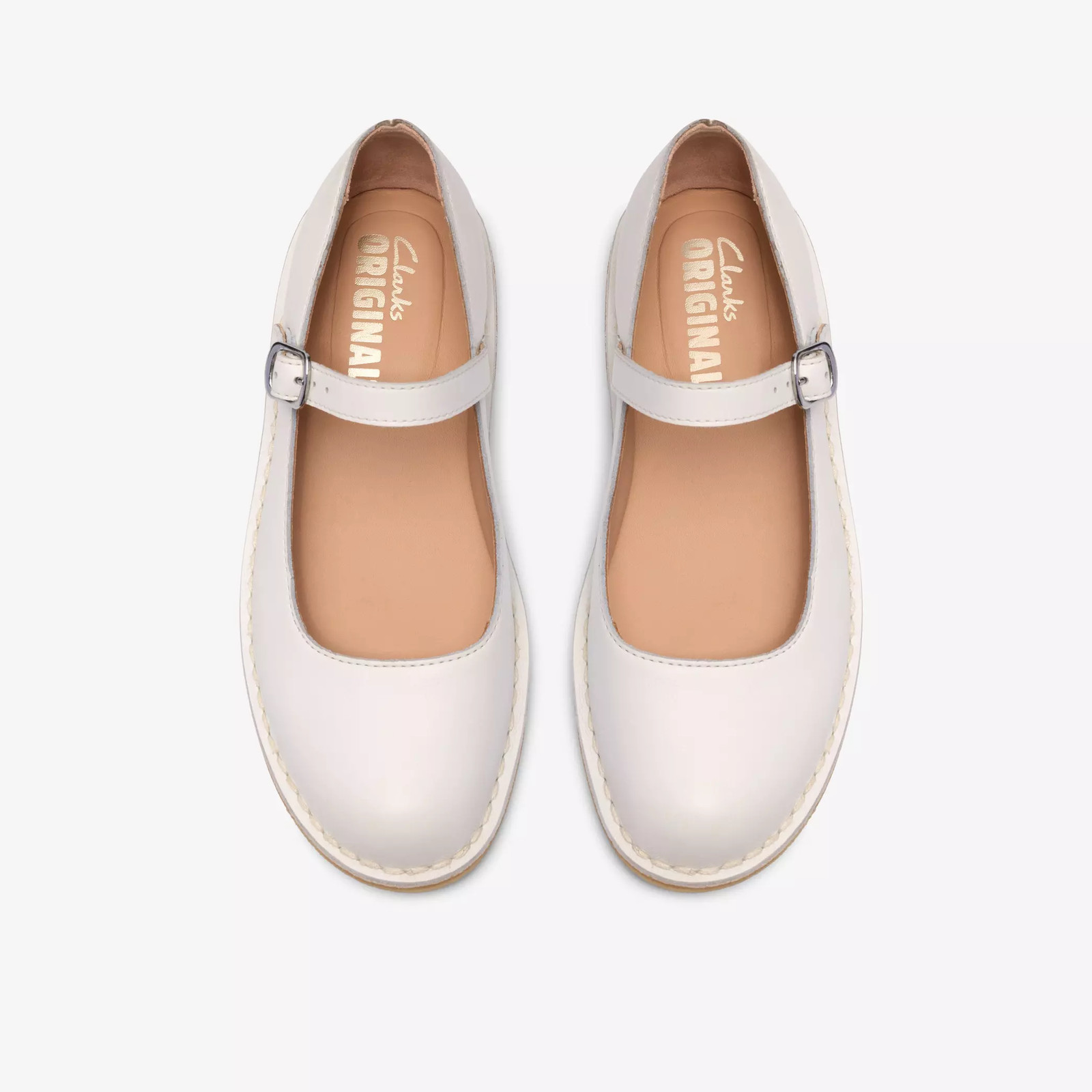 Clarks Women’s Desert Jane White Leather 26187453