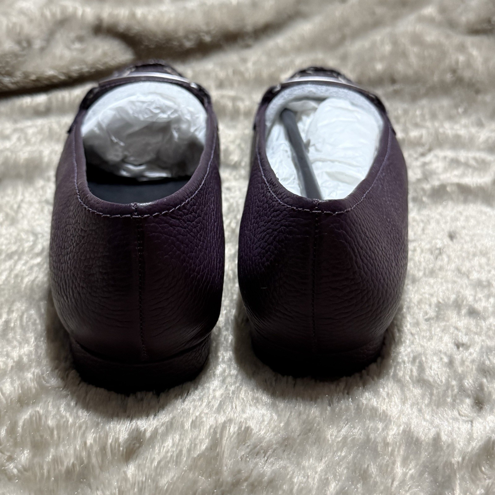 Cloud Walkers Castle Deep Purple Leather Slip On Comfort Shoes Womens 11W,NEW