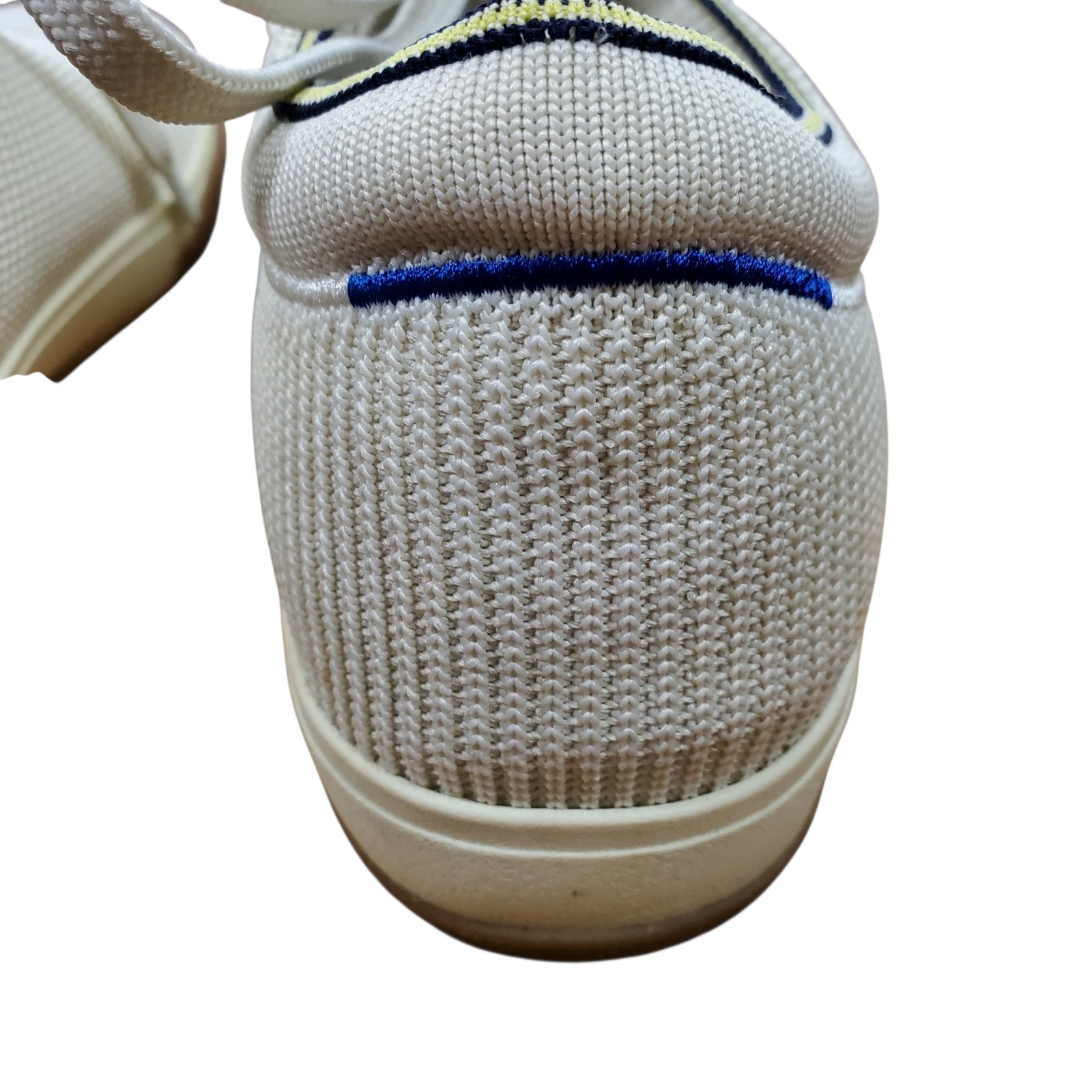 Rothy’s The Lace Up Shoes Womens Size 10 Blonde Ivory Knit Comfort Sneaker