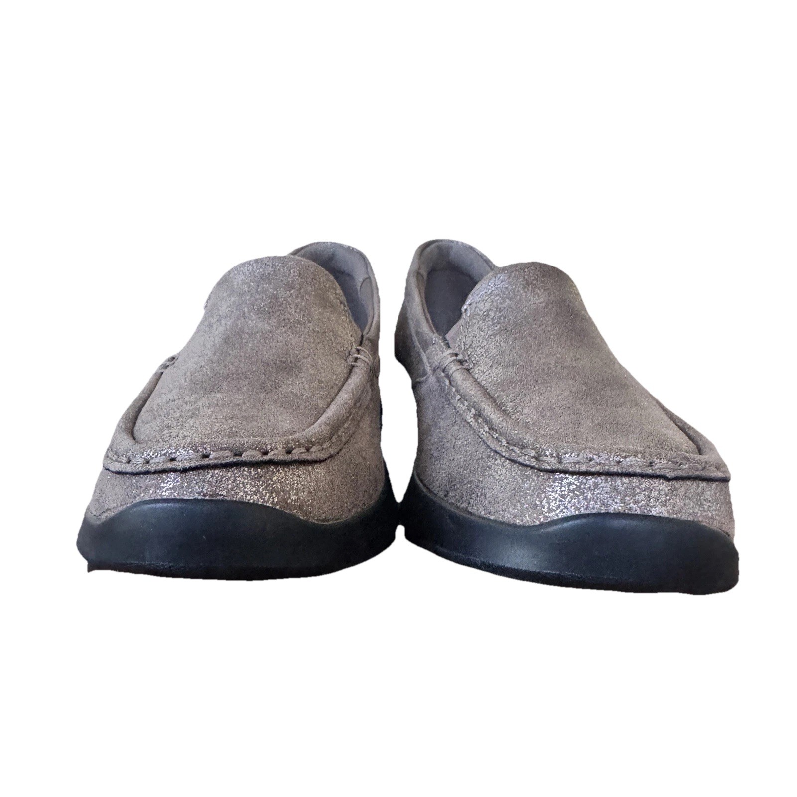 Clark’s Collection Women’s Bronze Metallic Sparkle Slip On Comfort Shoes Size 6