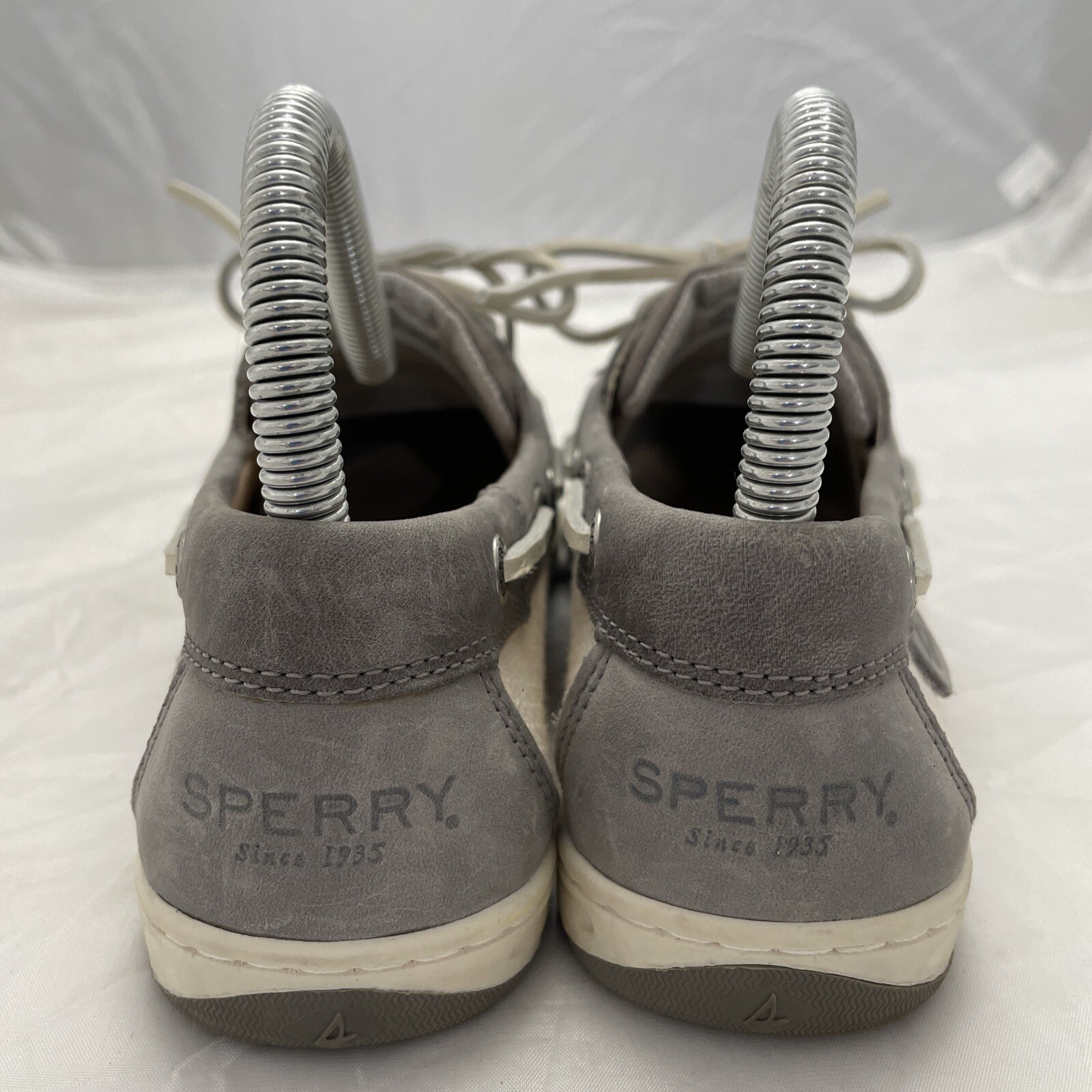 Sperry Top Sider Boat Shoes Womens 6 Koifish Grey Lace Up Comfort Low STS85813