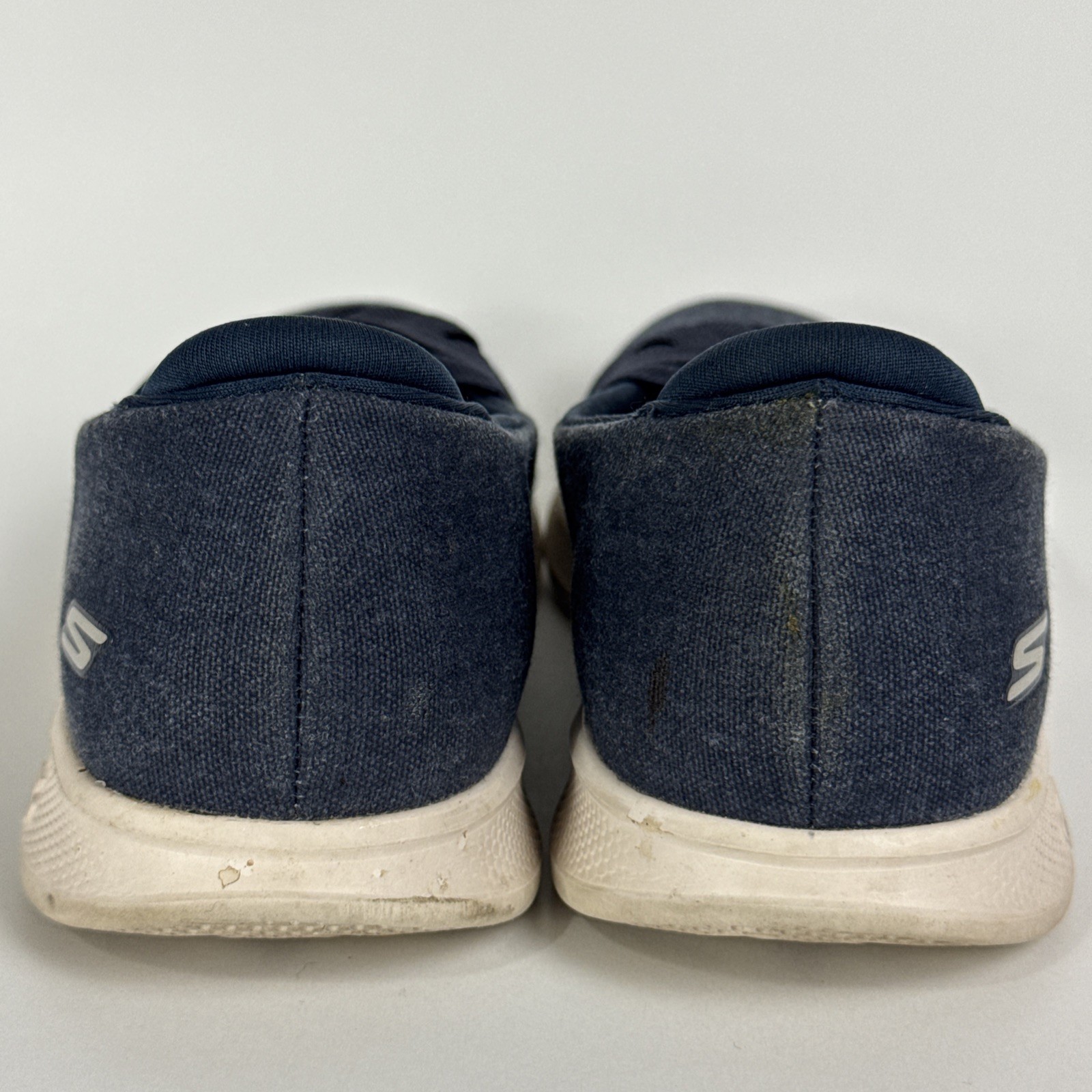 Skechers GOGA MAT Navy Blue Slip On Shoes Women’s 6 comfort walking summer boat