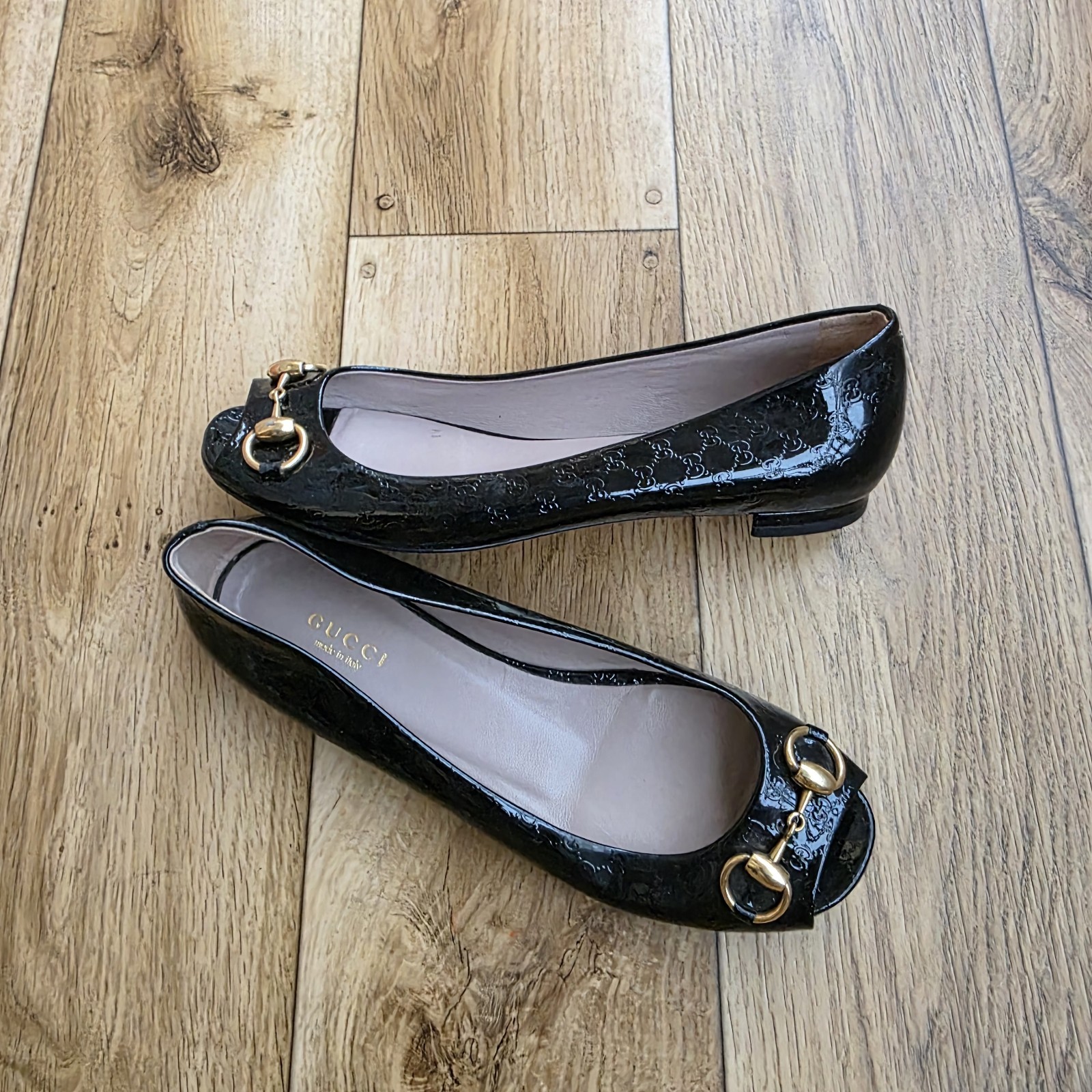 GUCCI HORSEBIT MICROGUCCISIMA BALLET FLATS SIZE 37 EU, 6.5 US, 4 UK