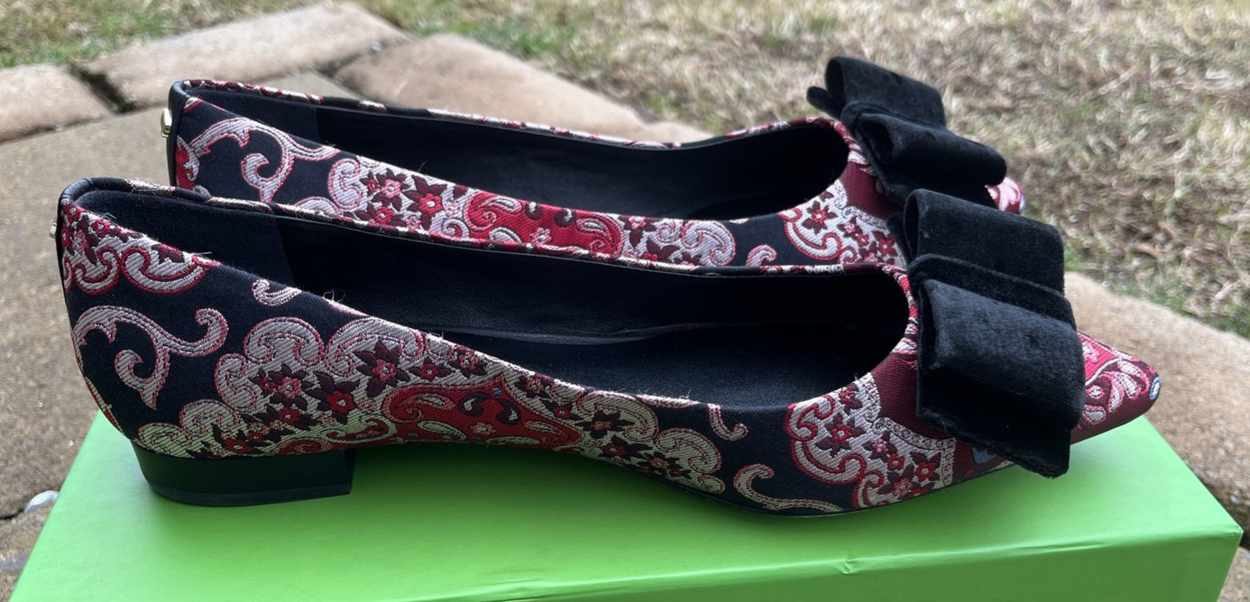 Kate Spade New York RUSSET MULTI Women’s Keana Flat Shoes, US 9M New W Box