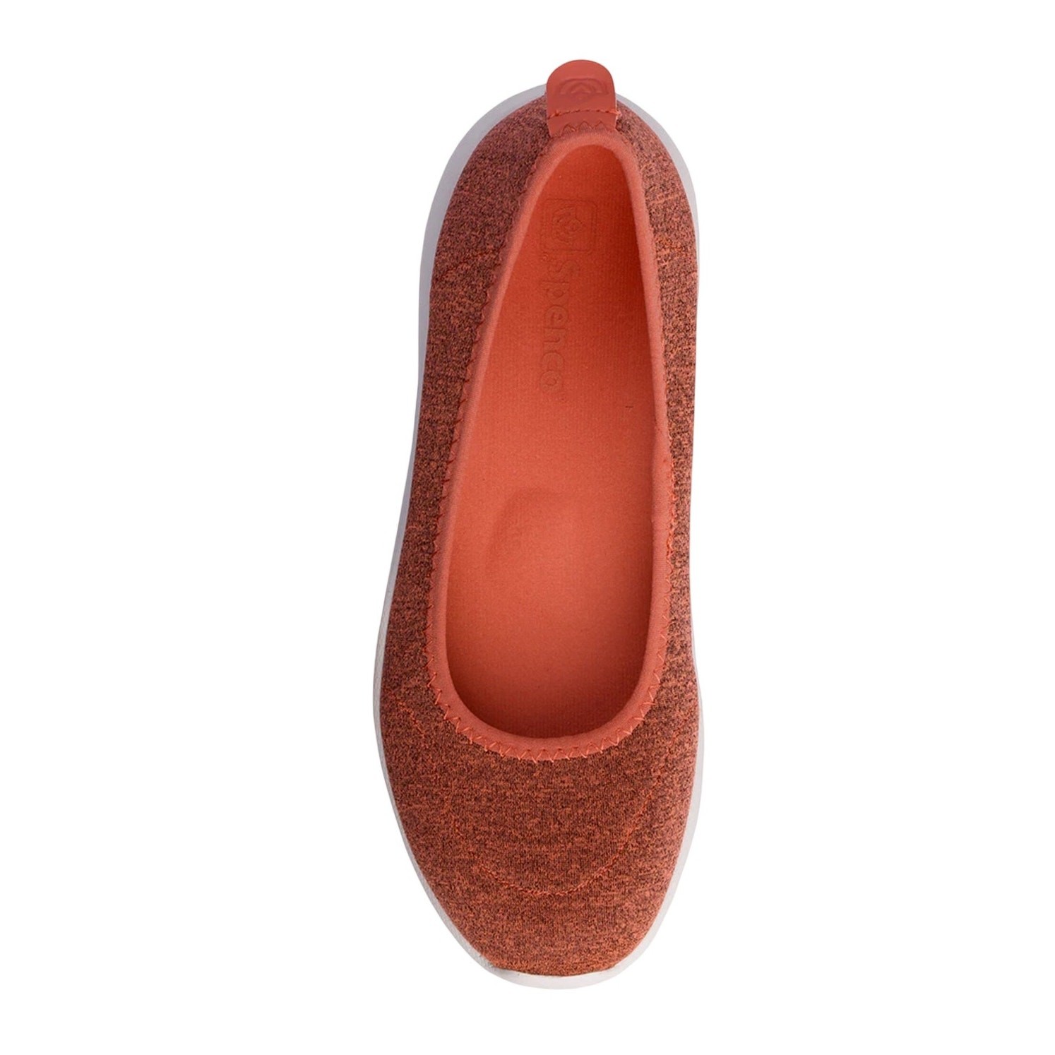 Spenco Womens Daily Stretch Jersey Slip-On Shoes Size 8 Red Terra Cotta NIB