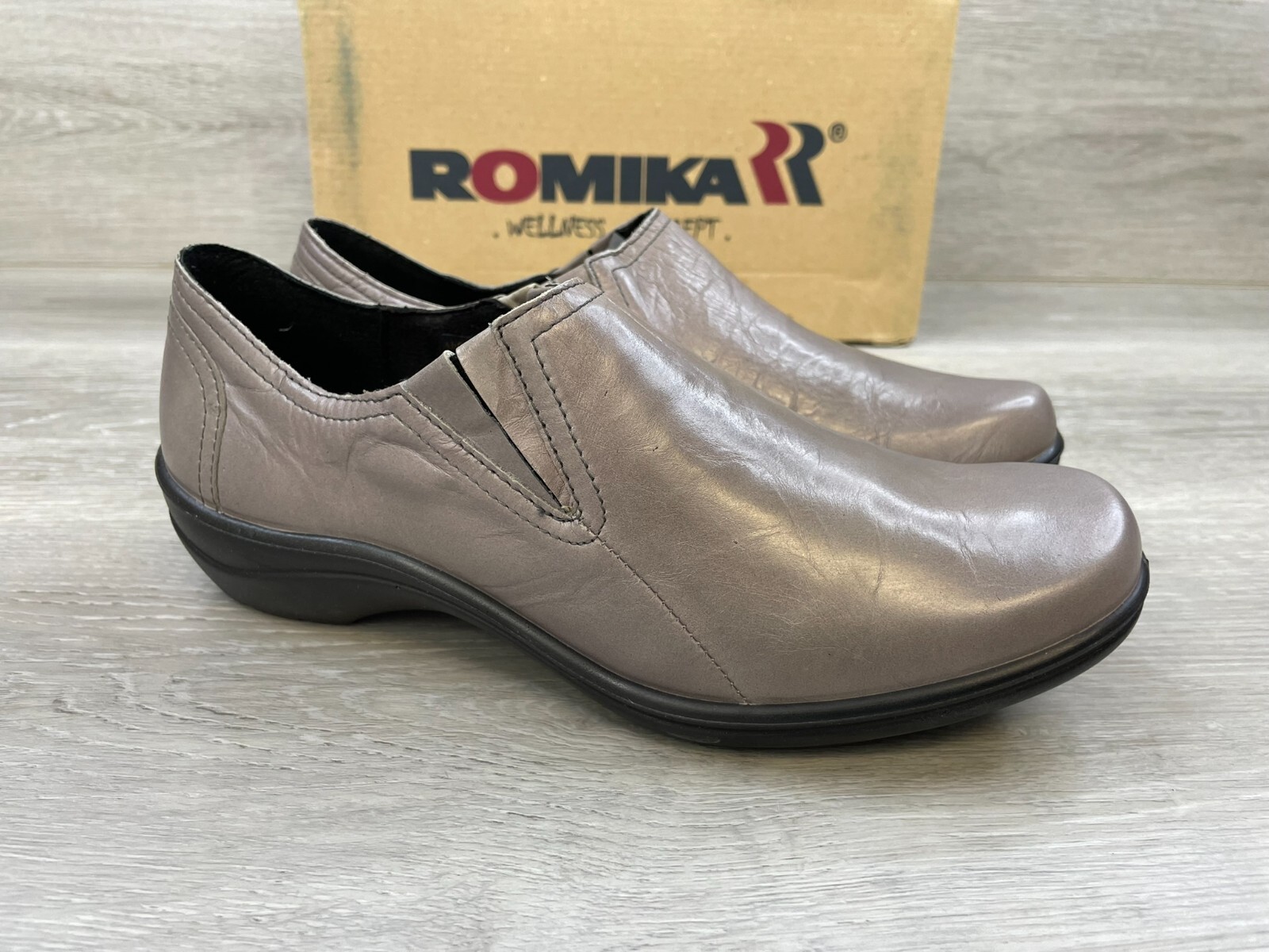 Romika Cassie Women’s Sneakers 6.5 Gray Leather Comfort Casual Shoes