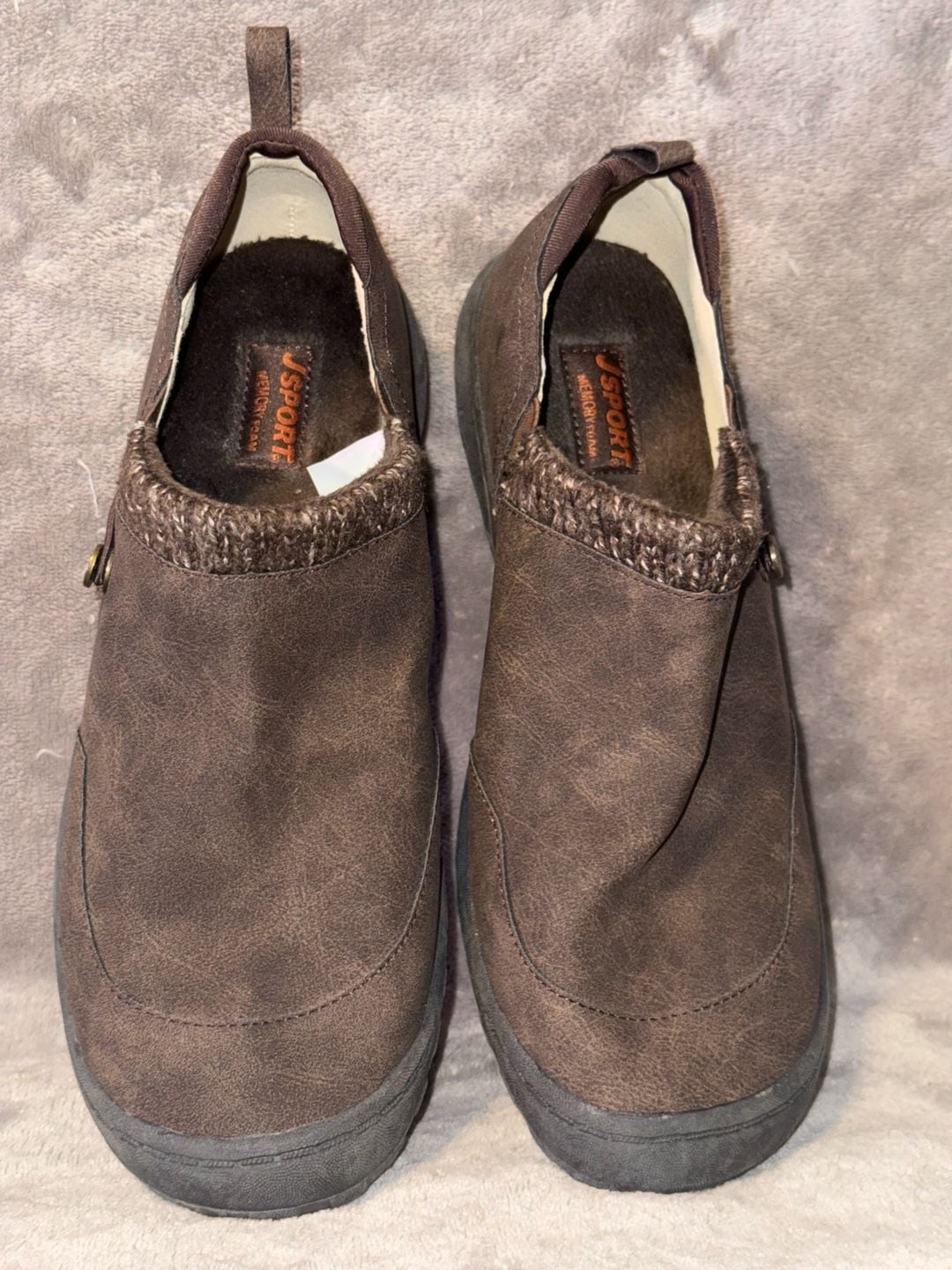 JSport by Jambu Alice Brown Faux Fur Slip-On Winter Clogs