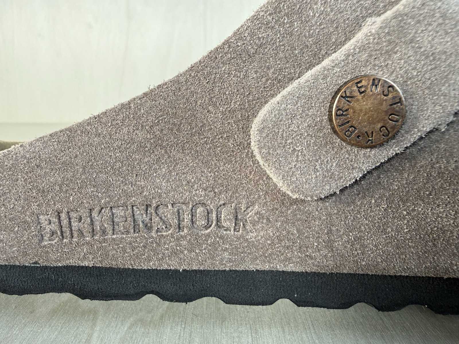 Birkenstock Boston Suede Clogs Womens 37 US 6 6.5 Taupe Soft Footbed EUC