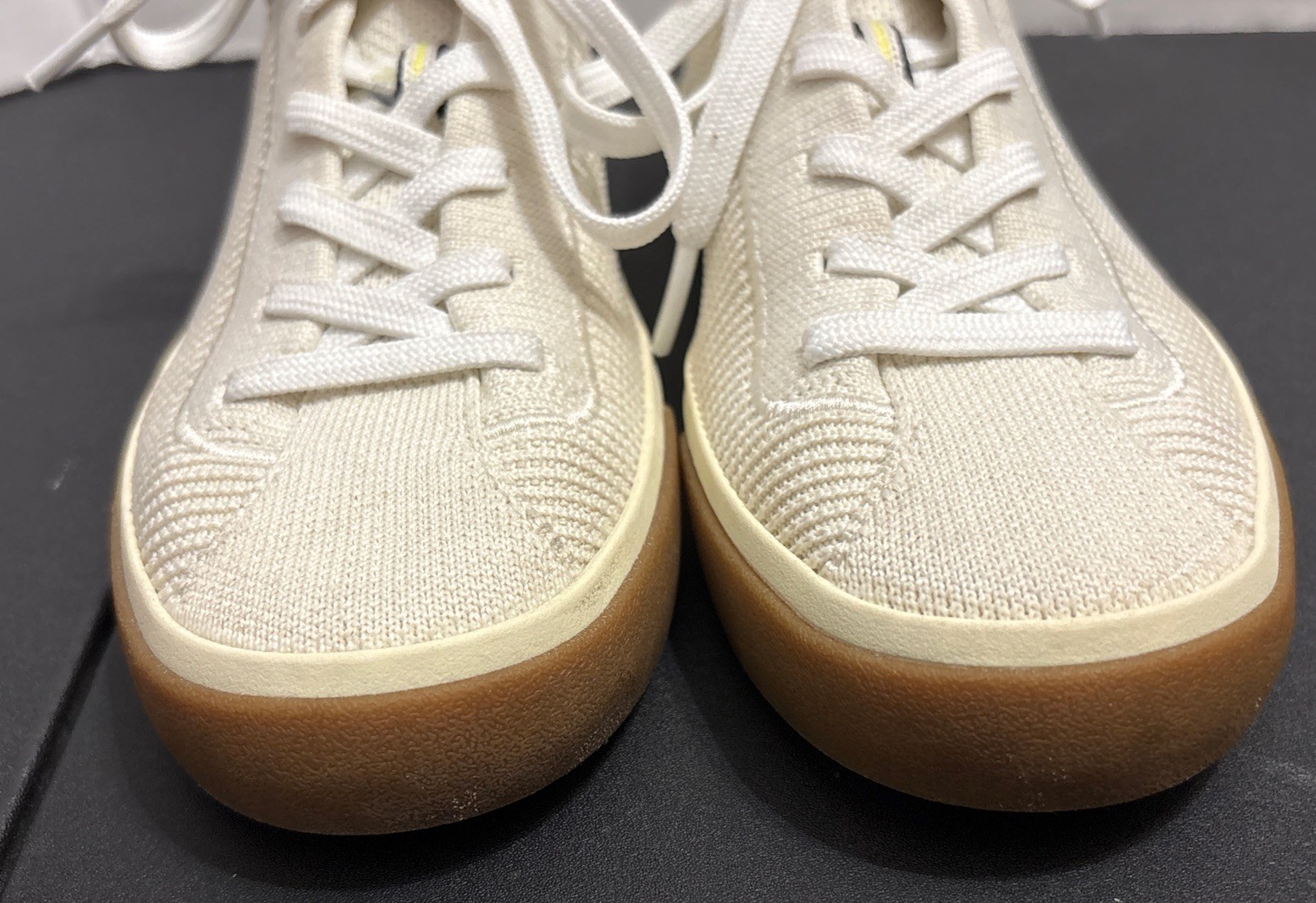 ROTHY’S Casual Shoes Womens Size 6 The Lace Up Blonde Cream Sneakers NO INSOLES