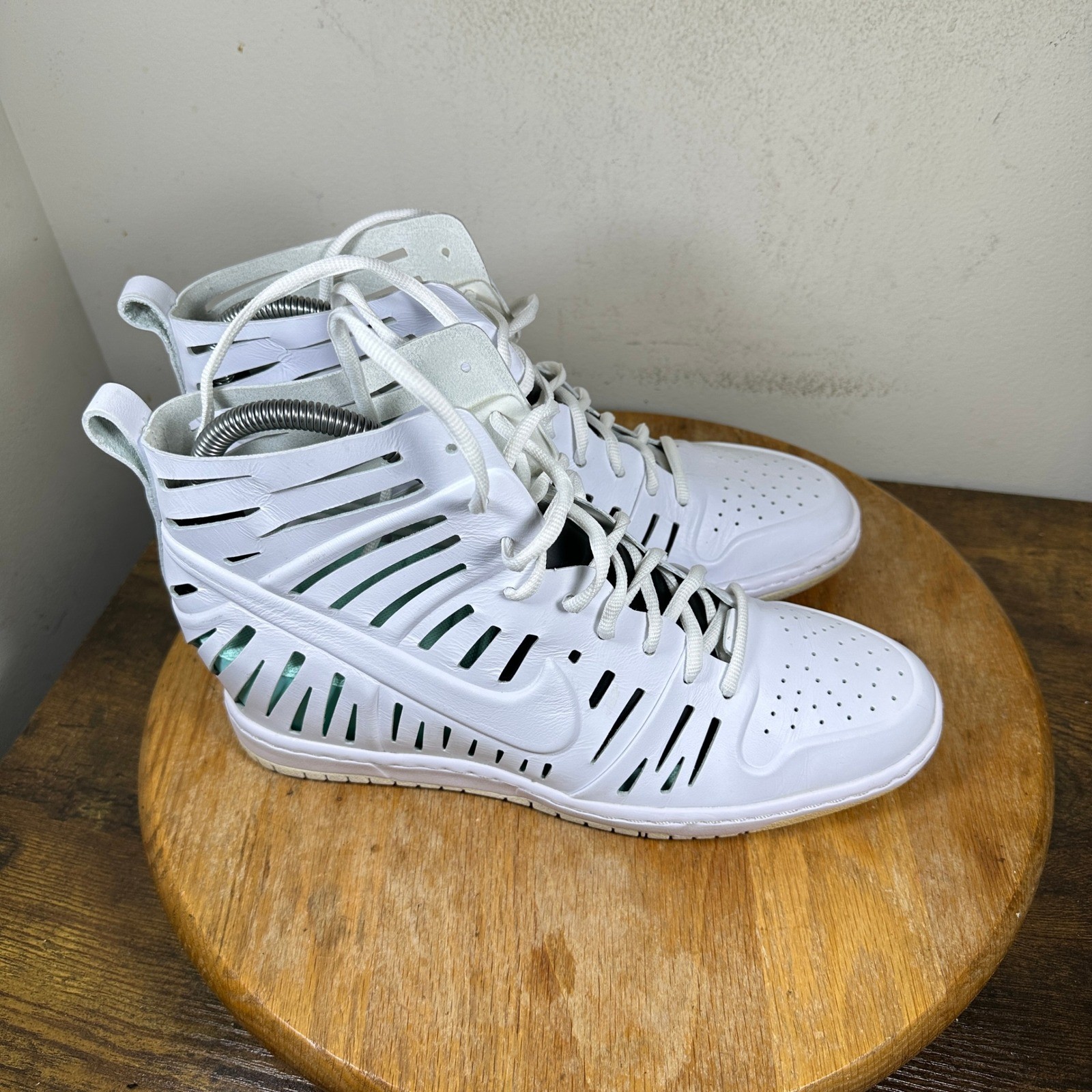 Nike Dunk Sky Hi Joli White Leather Hidden Wedge 644411-100 Womens 11