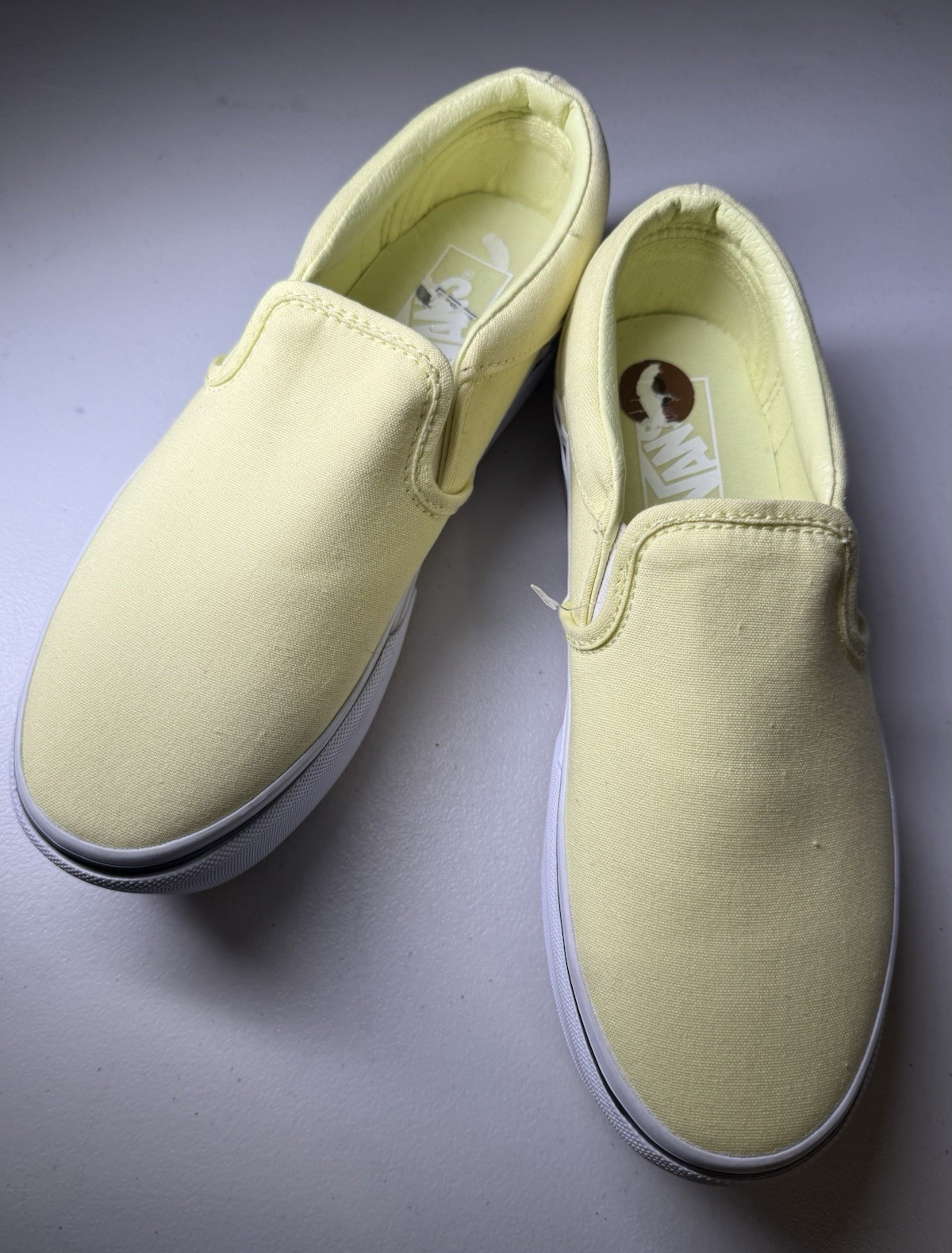 Vans Slip-On Yellow Canvas Casual Shoes Women’s US 8 M Round Toe