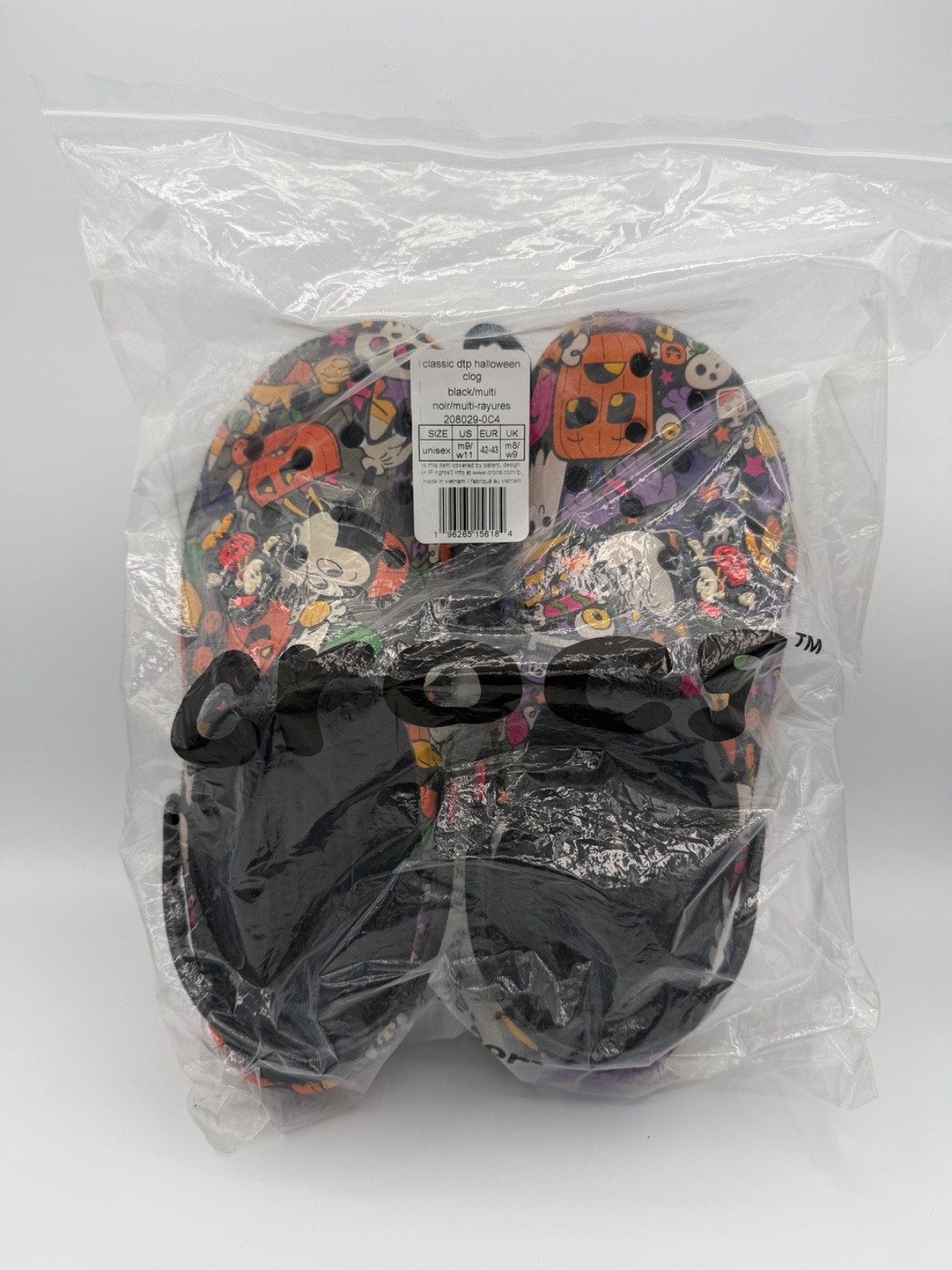 Crocs Disney Park Halloween Treat Icon Mickey Pumpkin Clogs Shoes Size 11 NEW