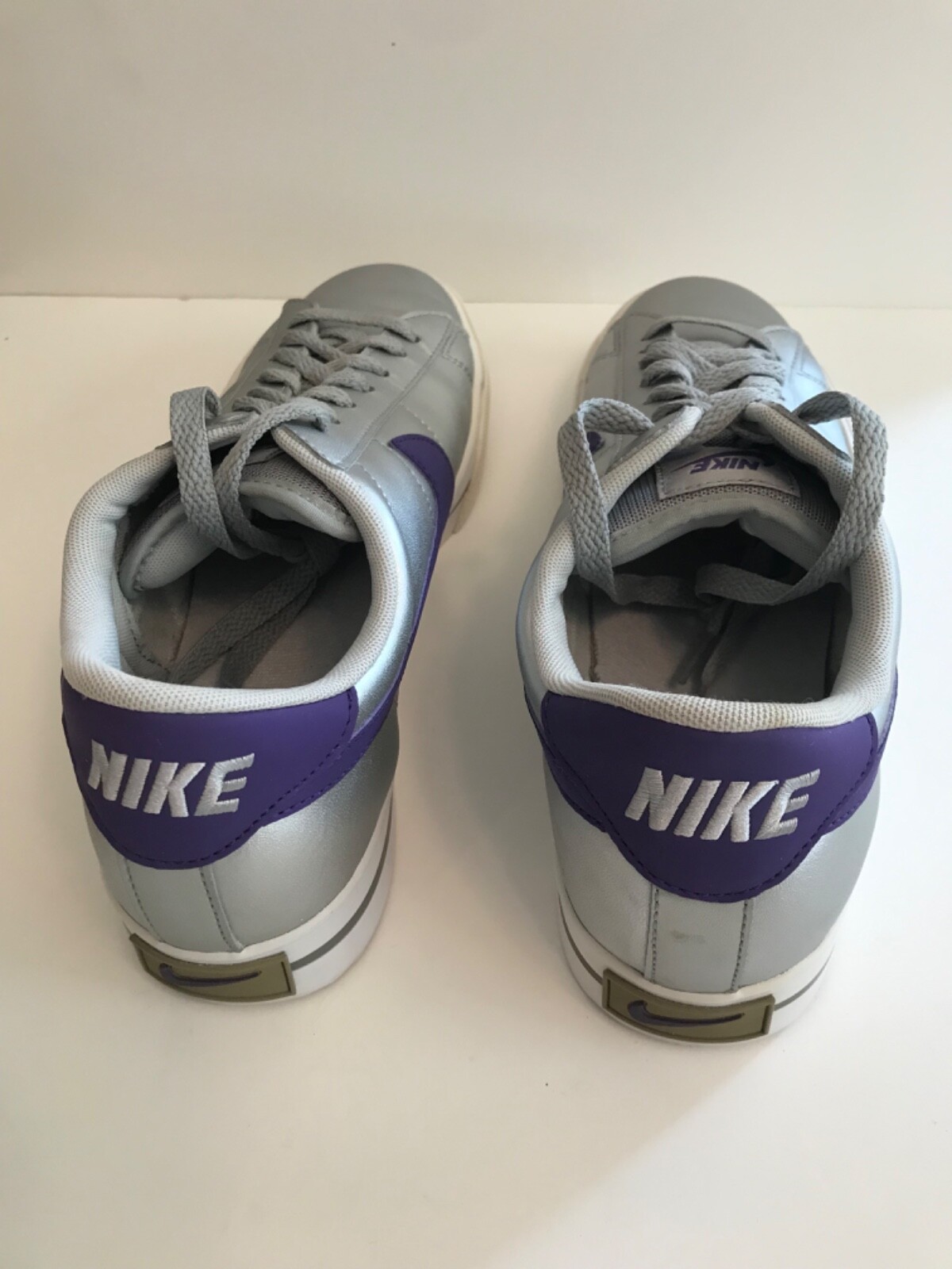 Nike Sweet Classic Low Shoes Sneakers Silver / Purple Women 10 354496-022 Rare