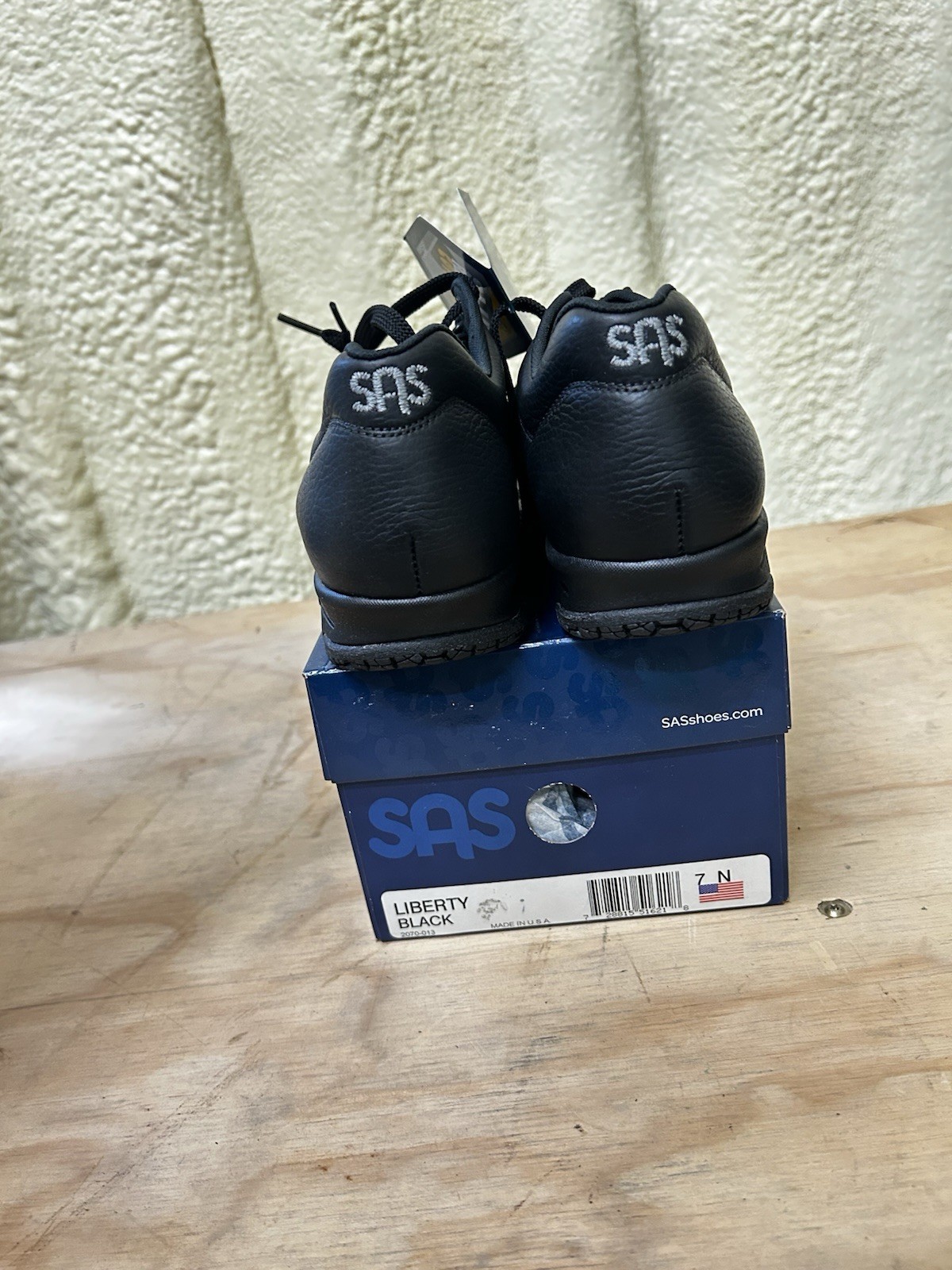 SAS 2070-013 Women’s Shoes Liberty Black Slip-Resistant Lace Up 7 N New In Box