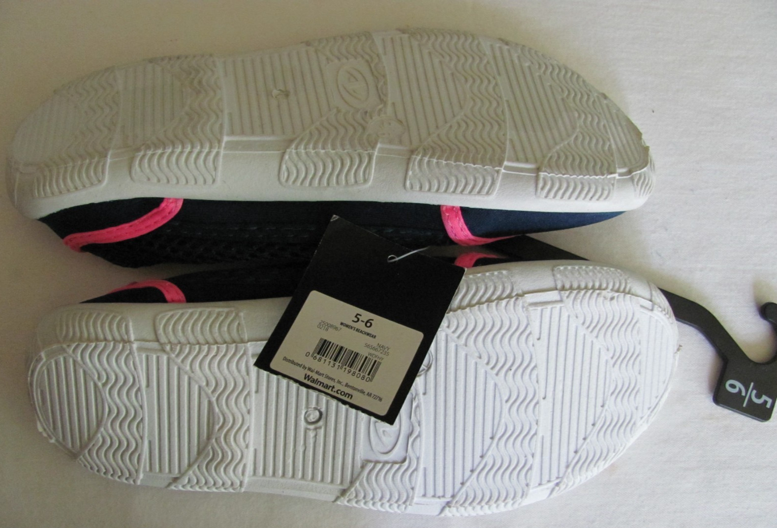 Athletic Works Beachwear Water Shoes Pink/Navy Blue New w/Tags