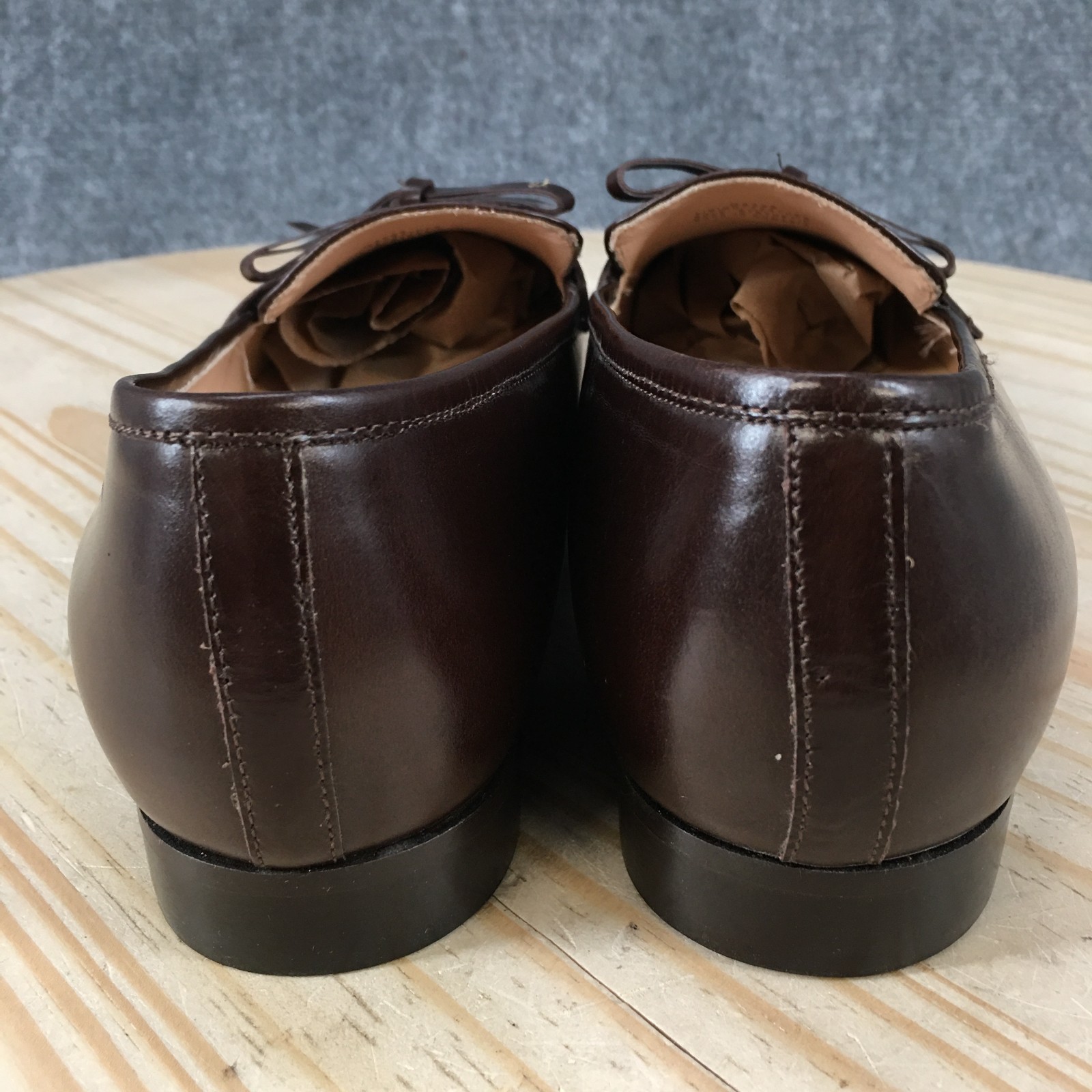 NEW J Crew Shoes Womens 10.5 Casual Slip On Moc Toe Flat Loafers Brown Leather