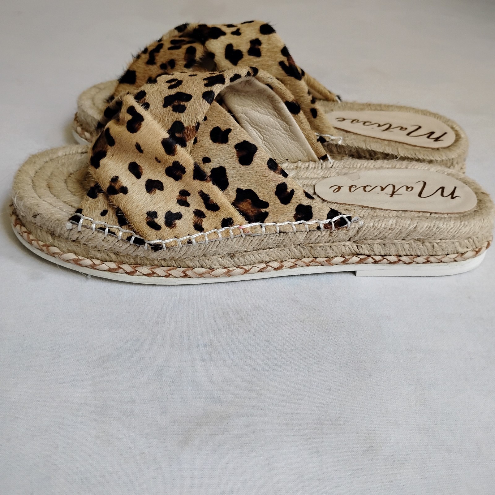 Matisse Sandals 7 M Leopard Print Cruise Espadrille Slip On Bohemian Boho Beach