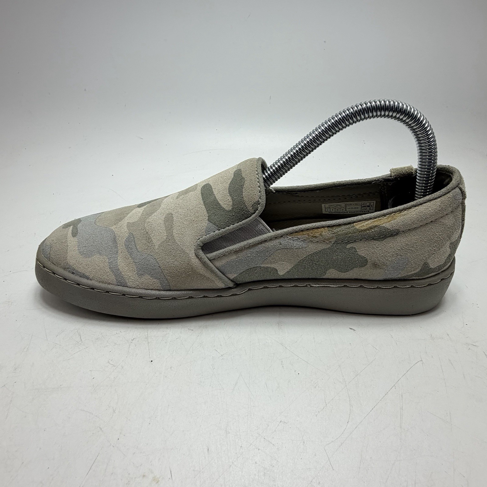 Vionic Avery Camo WOMEN US 8 Grey Suede Slip On Sneaker Vio-Grip Slip Resistant