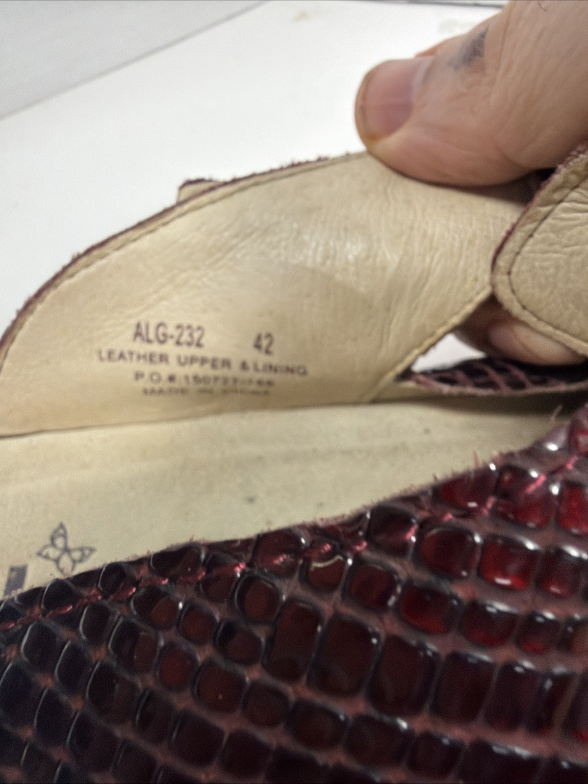 ALEGRIA ALG-232 SIZE 42 /US 11.5 WOMENS LEATHER SNAKE PRINT MARY JANE CLOG