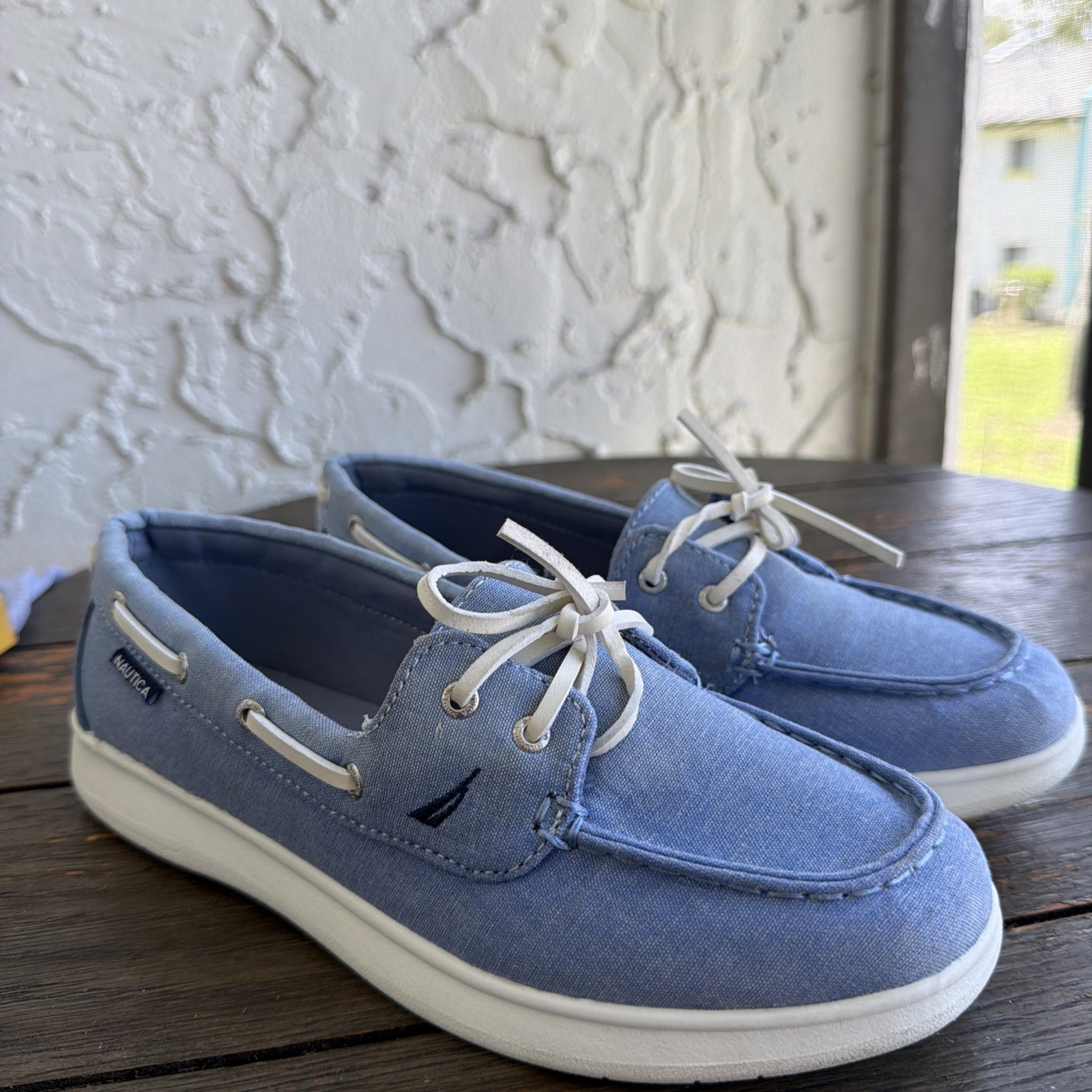 Nautica Womens Datepalm Casual Boat Shoes Slip On Cushioned Insole Sz. 7.5