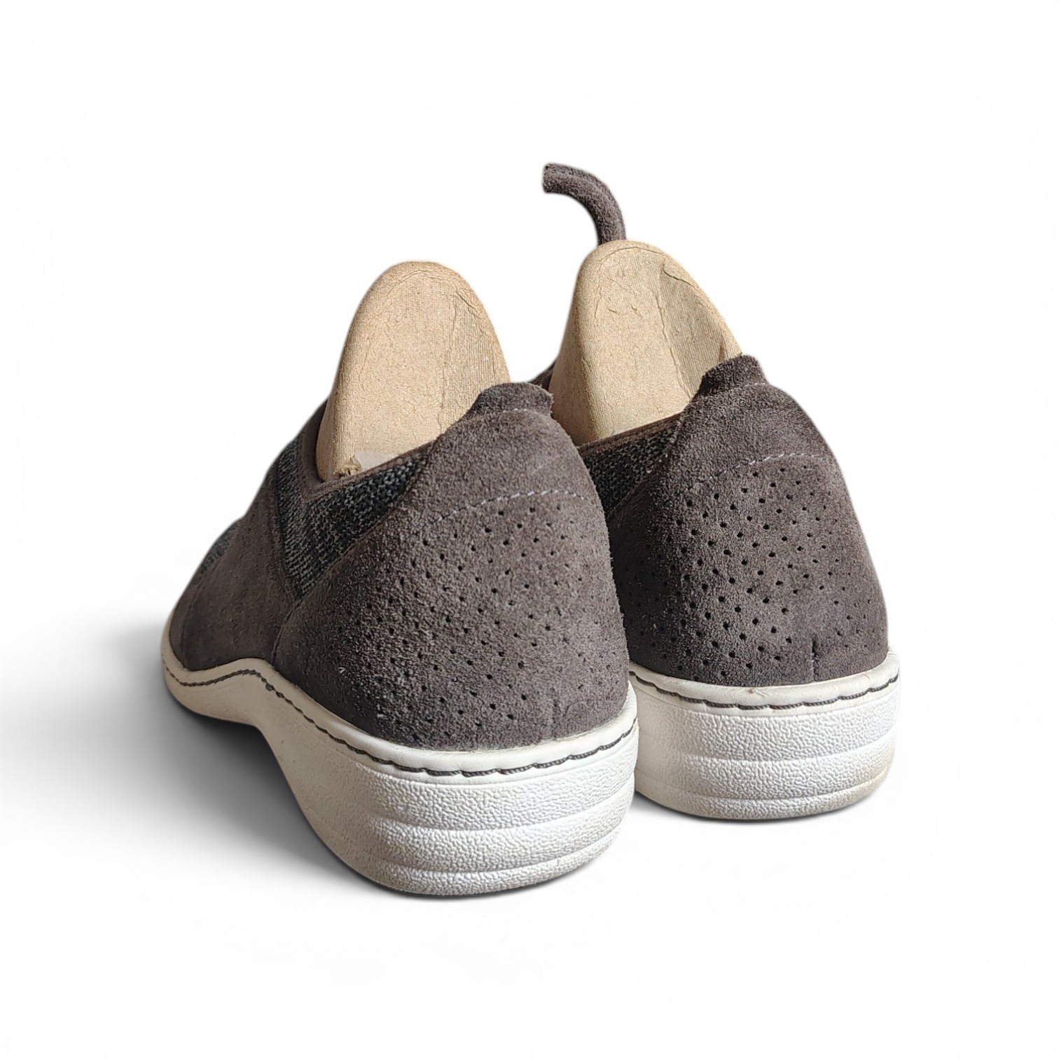 Aetrex Women’s Casey Orthotic Leather Stretchy Knit Bungee Sneakers Size 10.5-11