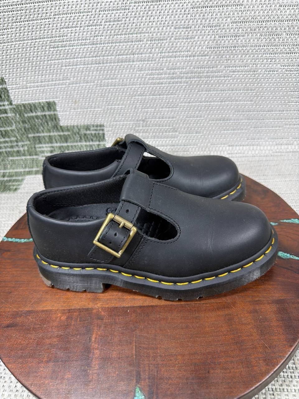 Dr Martens Shoe Women Size 6 Polley Slip Resistant Mary Jane Soft Toe Work Black