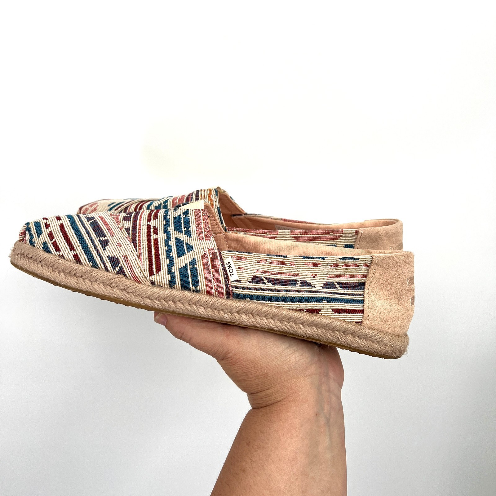 TOMS Classic Alpargata slip-on southwestern geometric print shoes casual 9.5